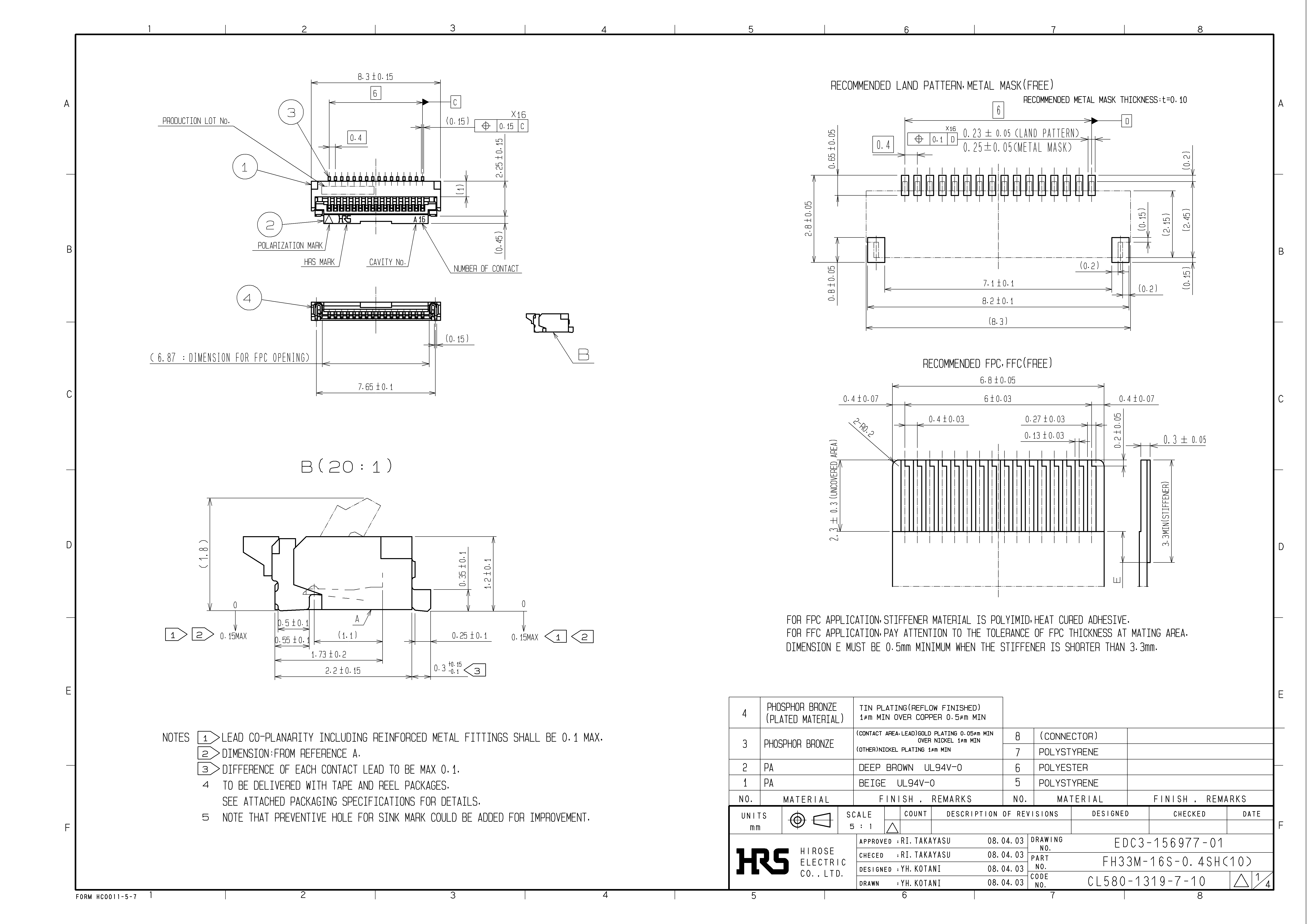 HRS FH33M-16S-0.4SH(10) for sale
