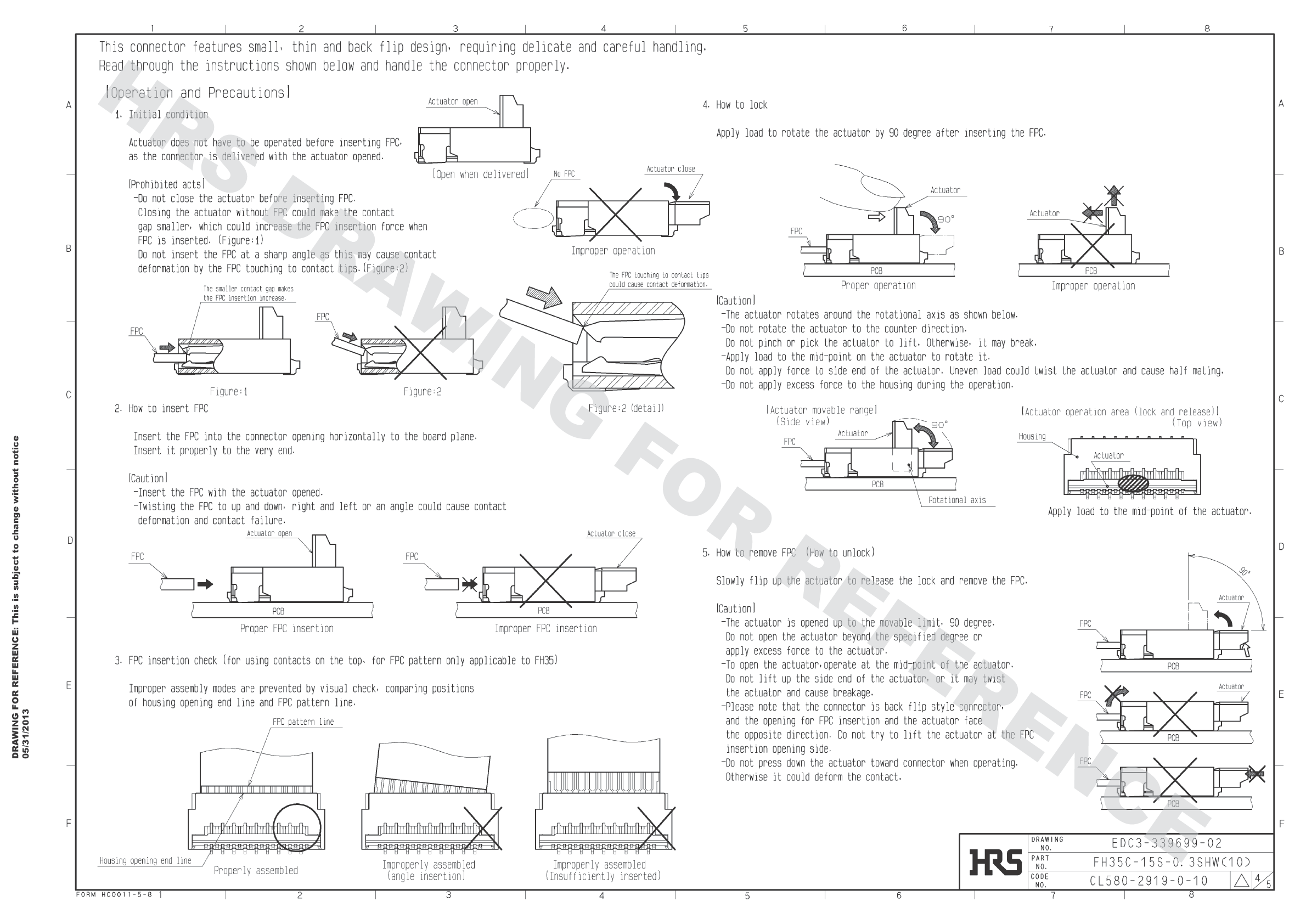 HRS FH35C-15S-0.3SHW(10) for sale