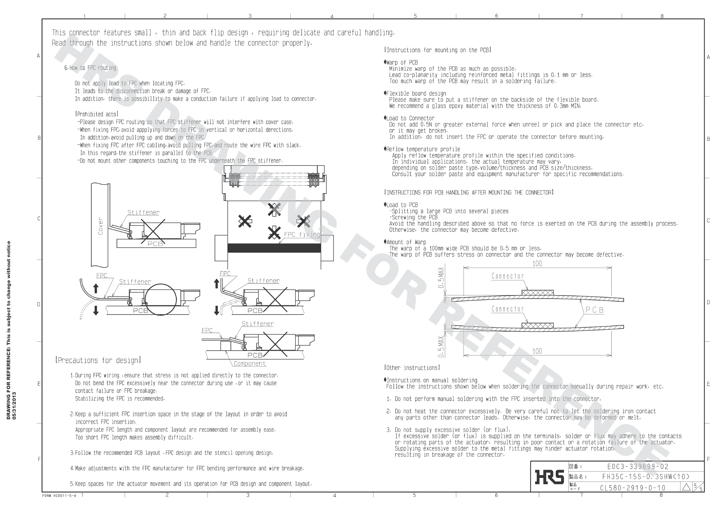 HRS FH35C-15S-0.3SHW(10) for sale