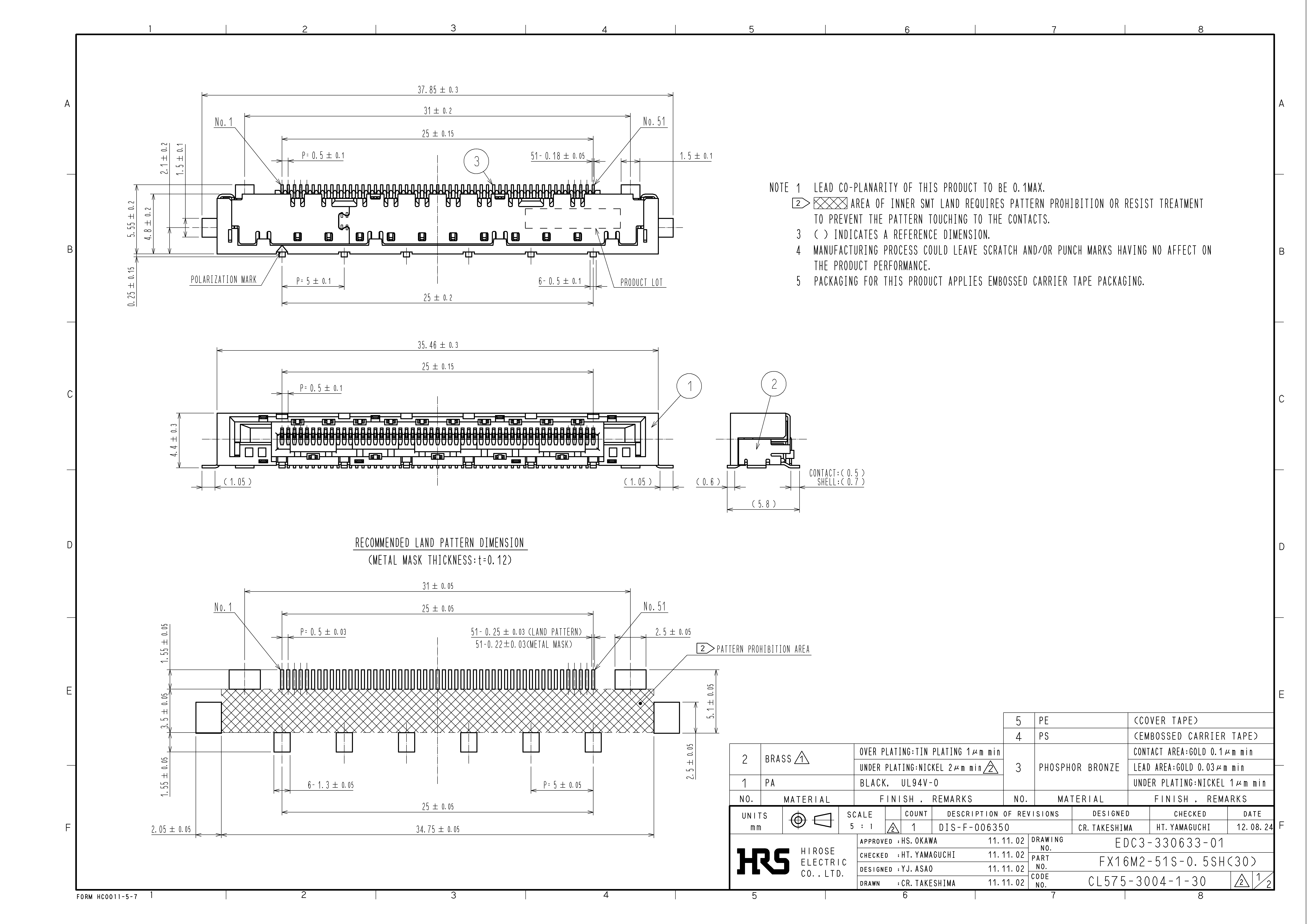 HRS FX16M2-51S-0.5SH(30) for sale
