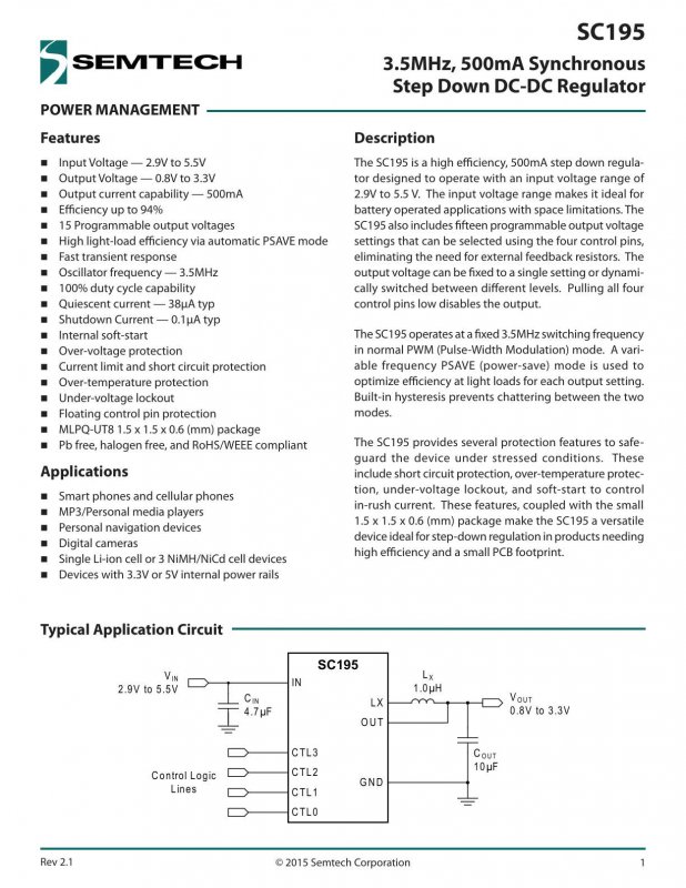 SEMTECH SC195ULTRT index 1