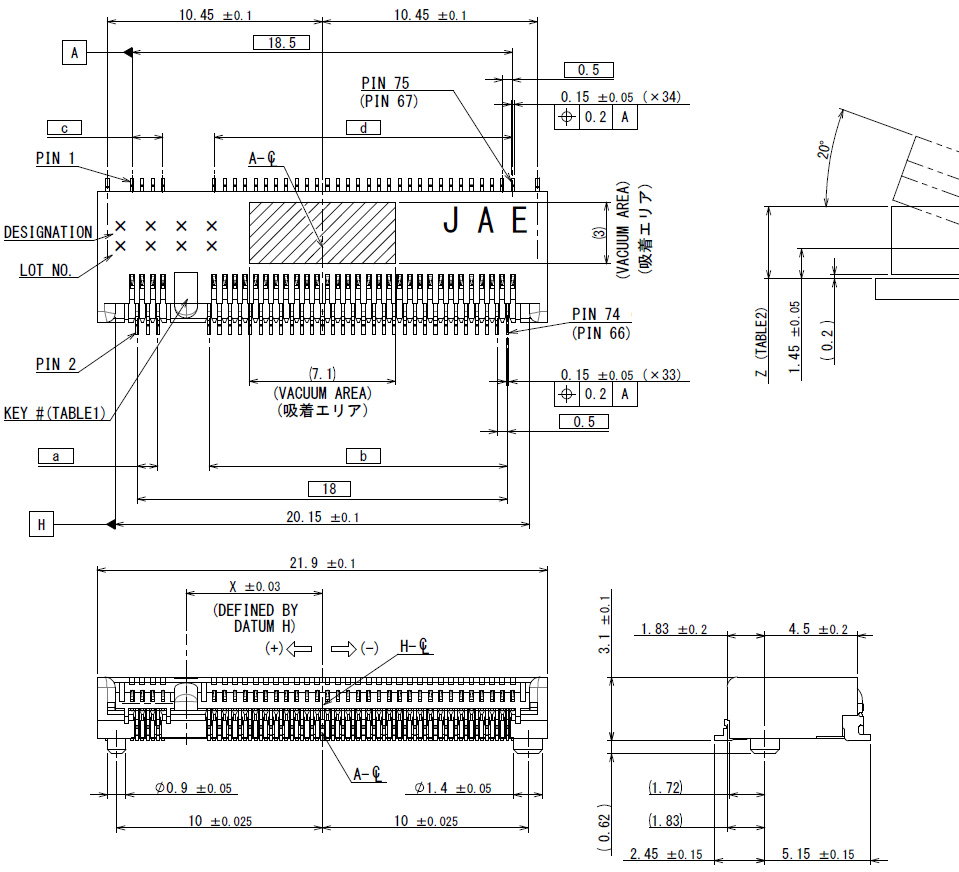 JAE Electronics SM3ZS067U215ABR1500 for sale