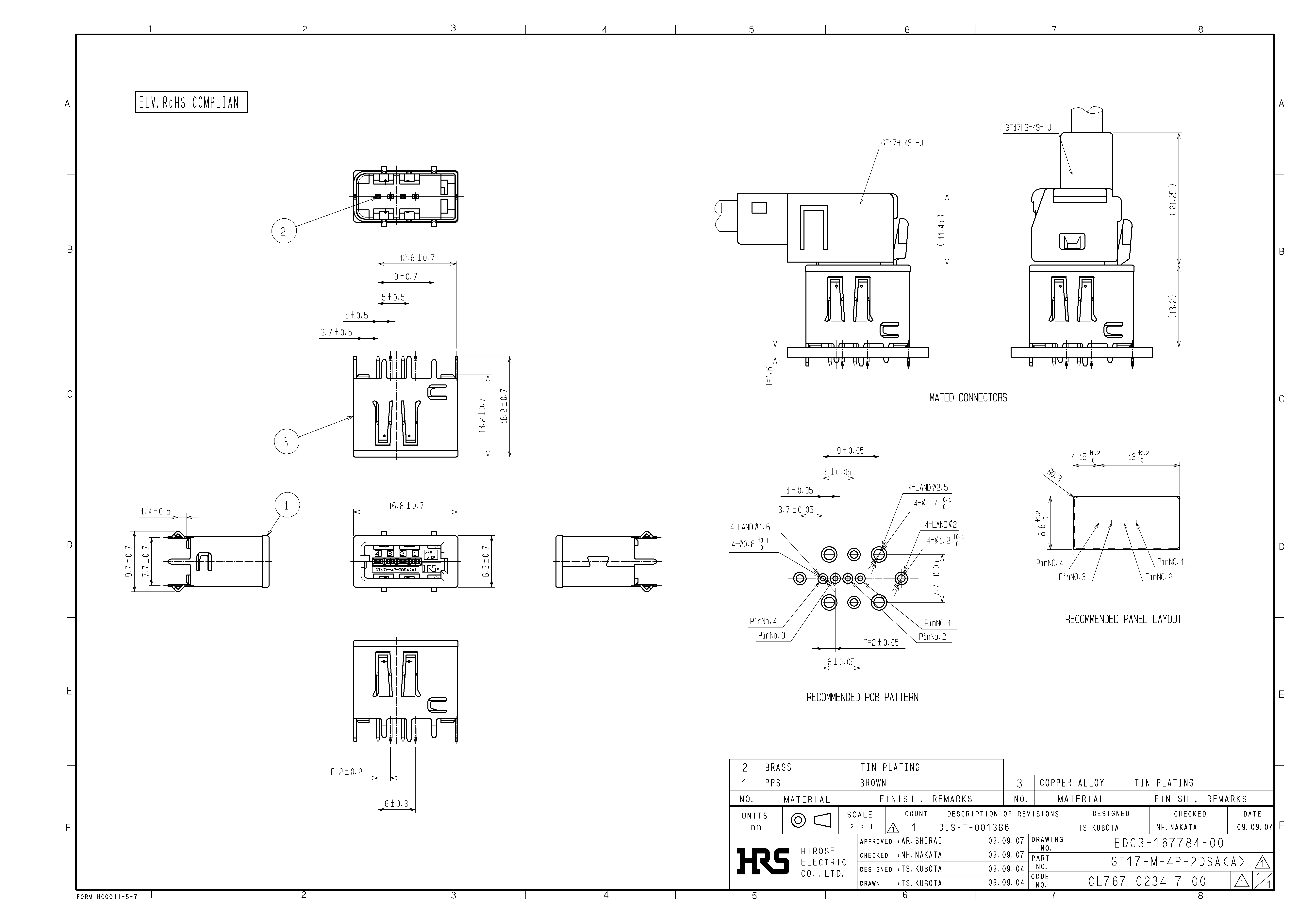 HRS GT17HM-4P-2DSA for sale