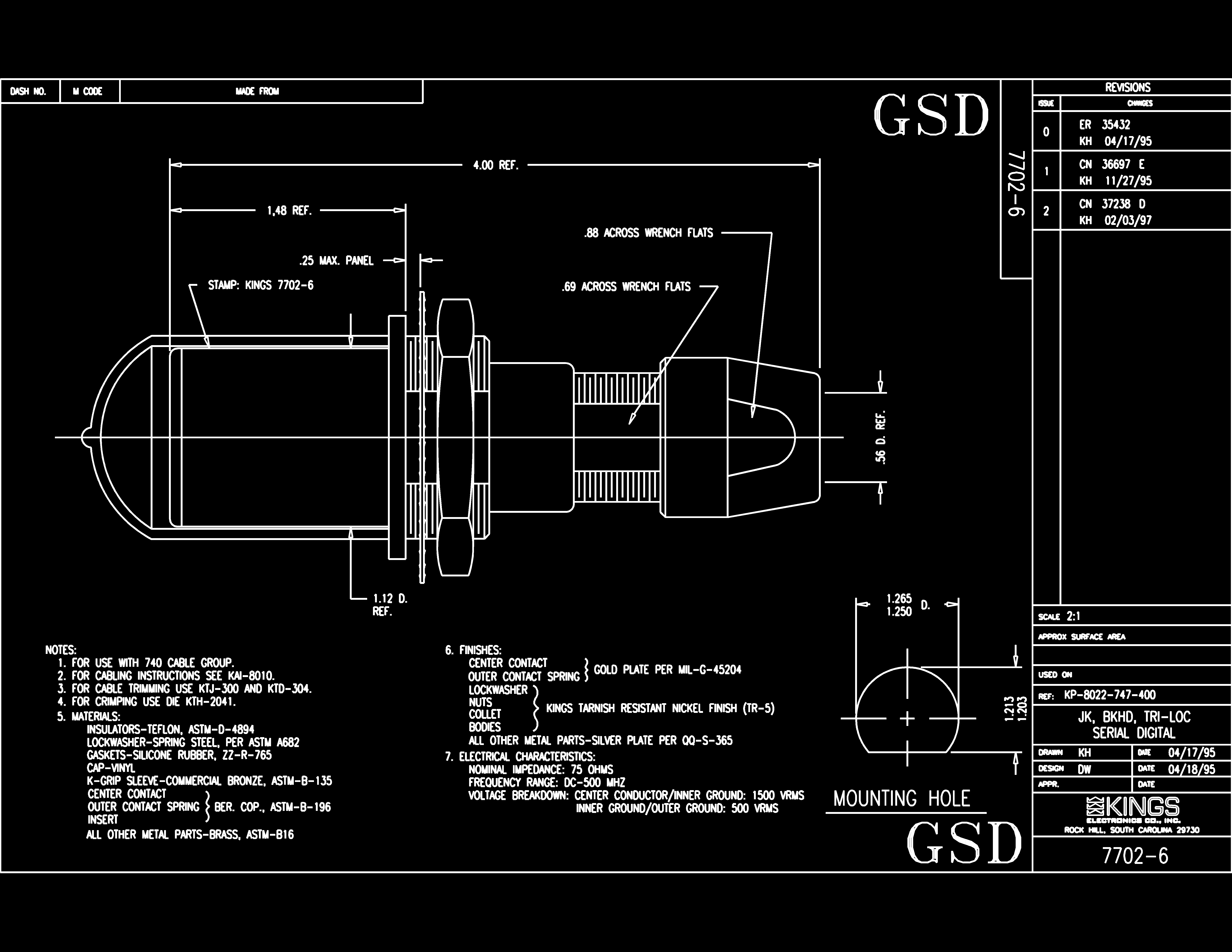Winchester Interconnect 7702-6 for sale