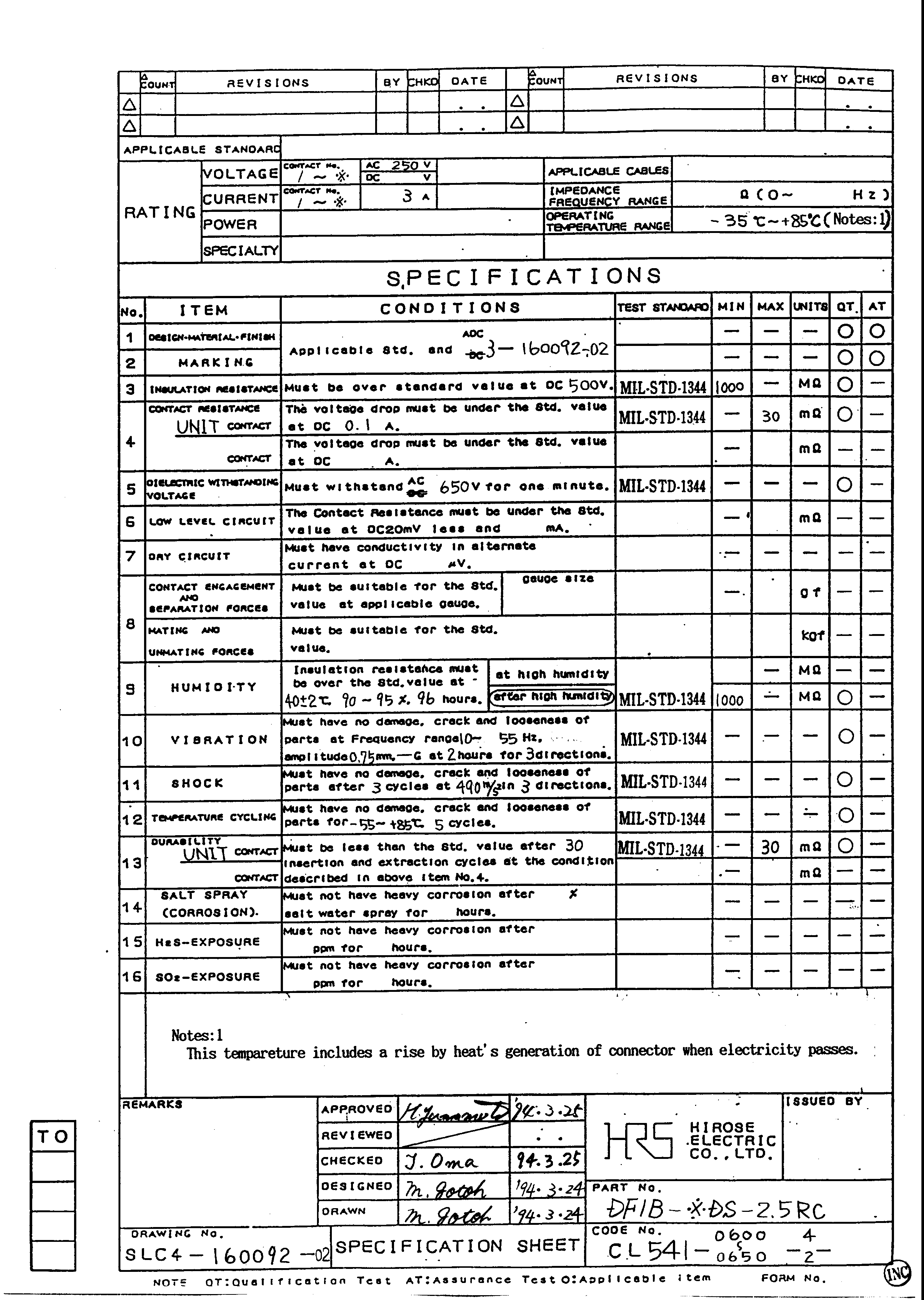 HRS DF1B-30DS-2.5RC for sale