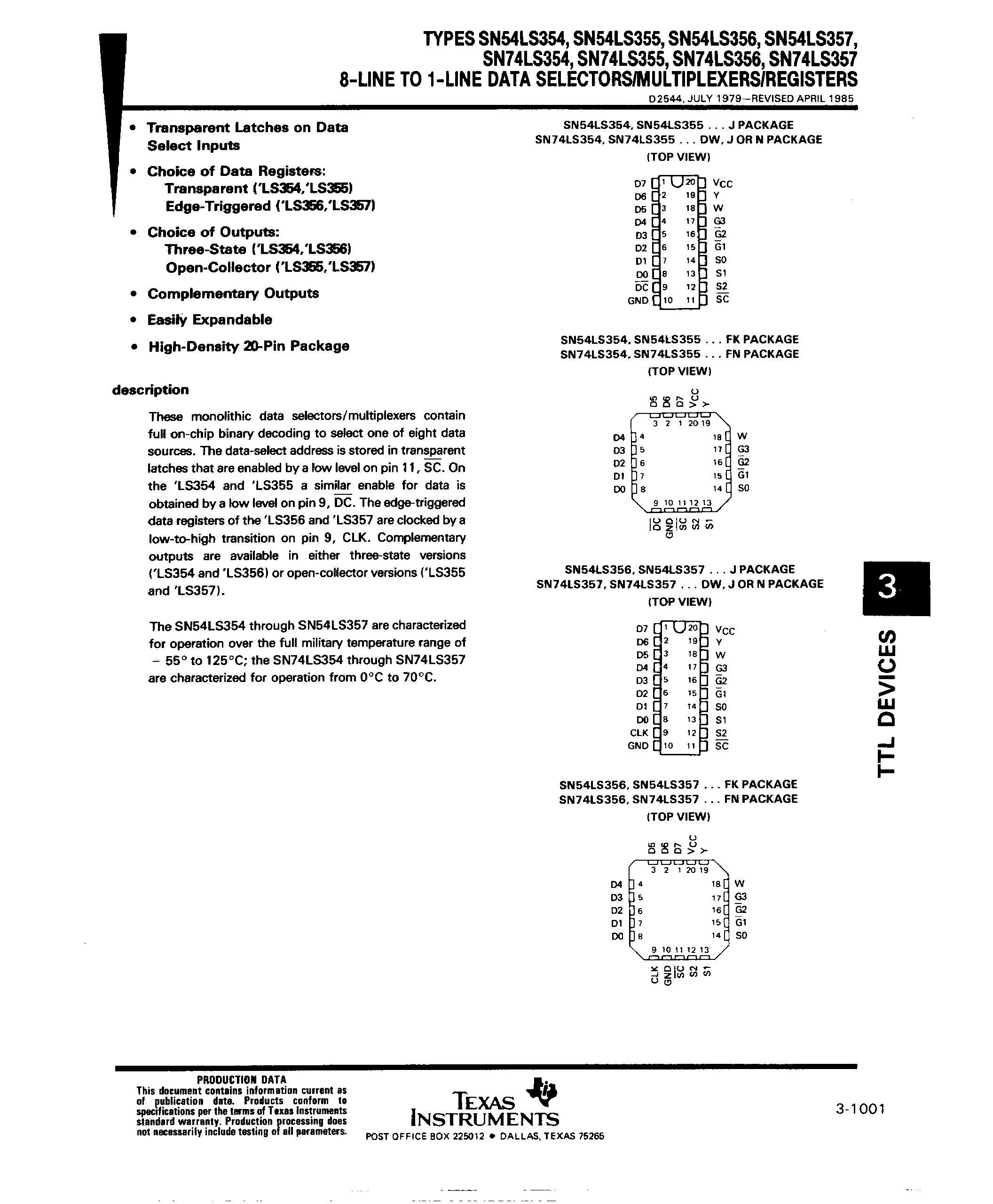 Rochester Electronics 54LS356J/B for sale