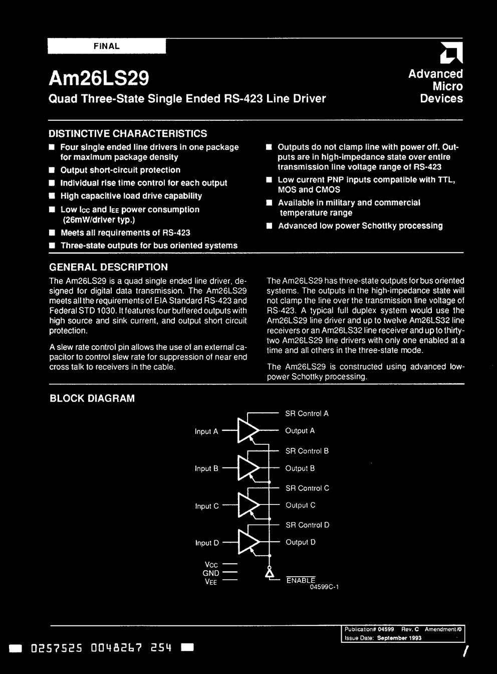 AMD AM26LS29PC for sale