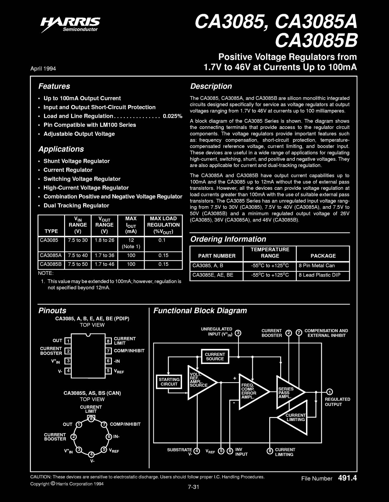 Rochester Electronics CA3085B for sale