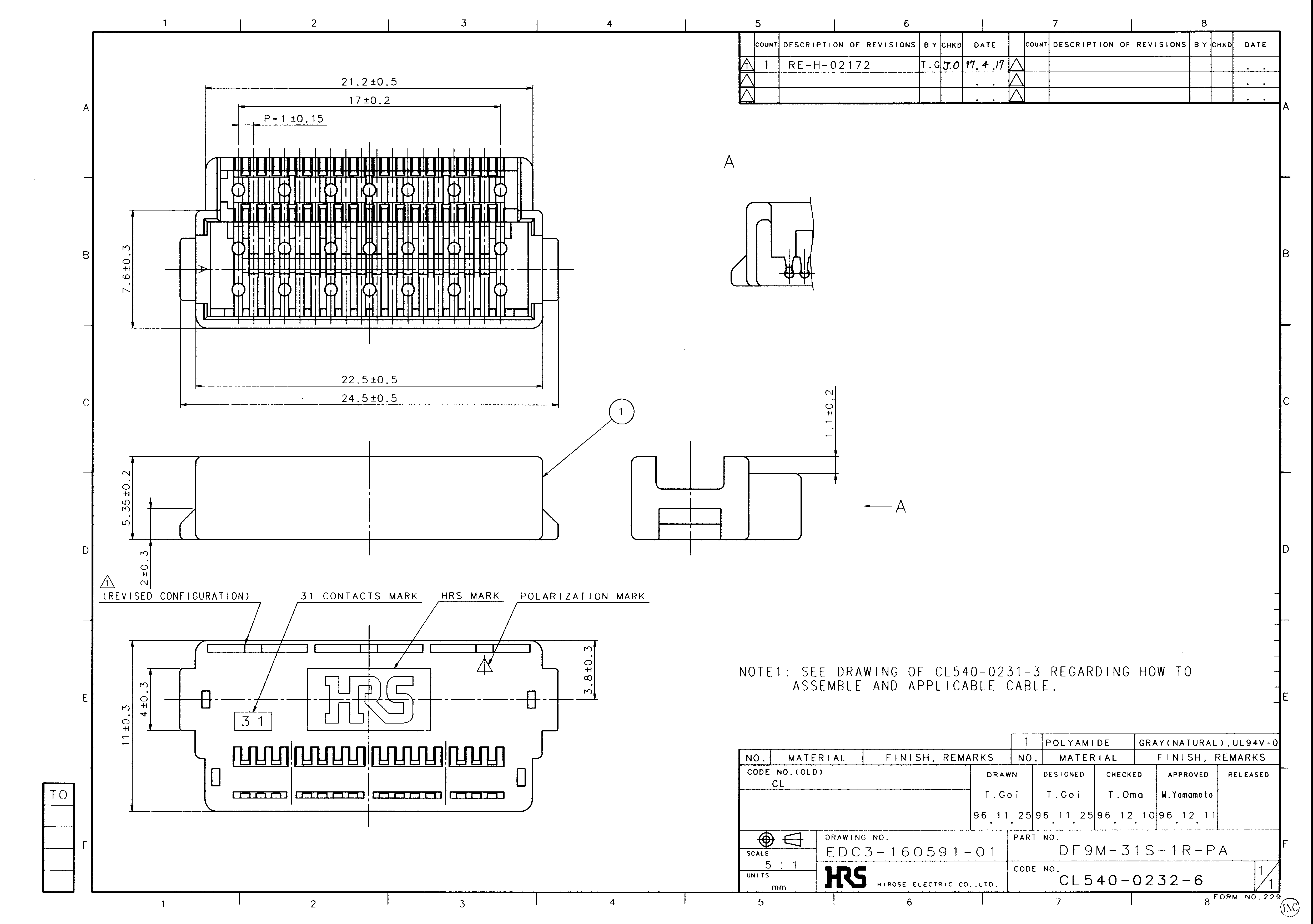 HRS DF9M-31S-1R-PA for sale