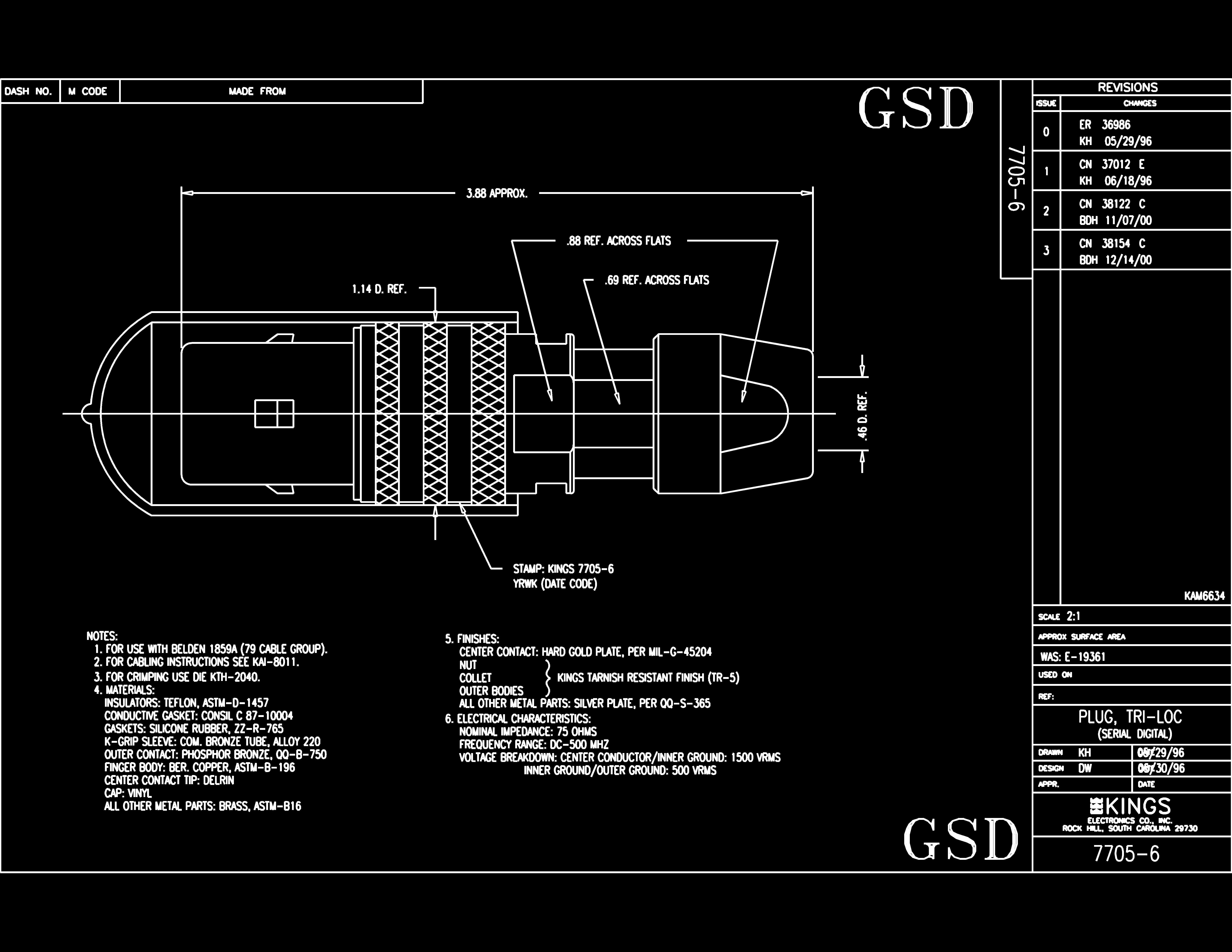 Winchester Interconnect 7705-6 for sale