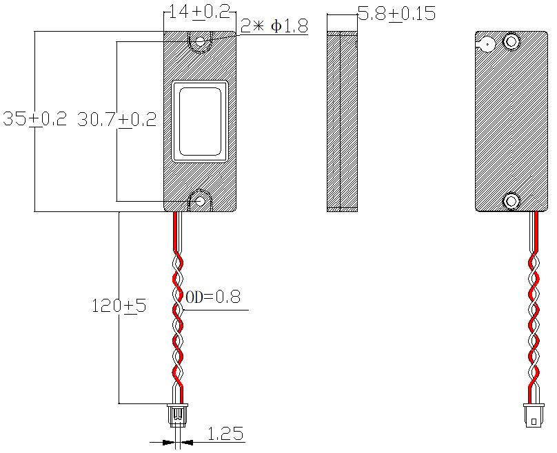 XHXDZ 3514BOX-8Ω1W-2P1.25 for sale