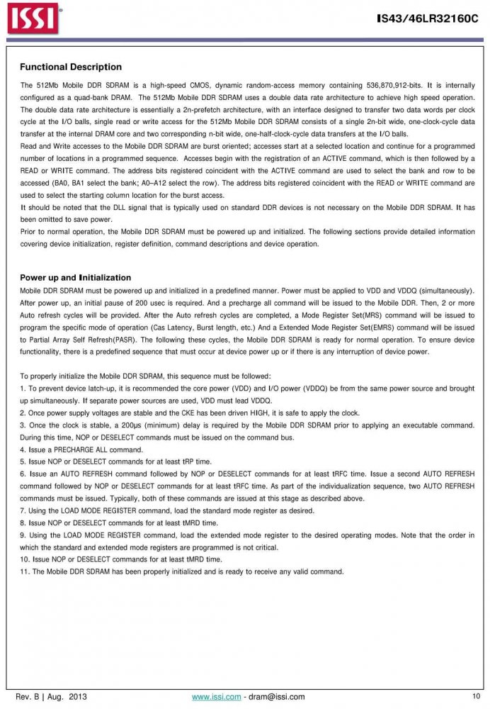 ISSI IS43LR32160C-6BL index 10