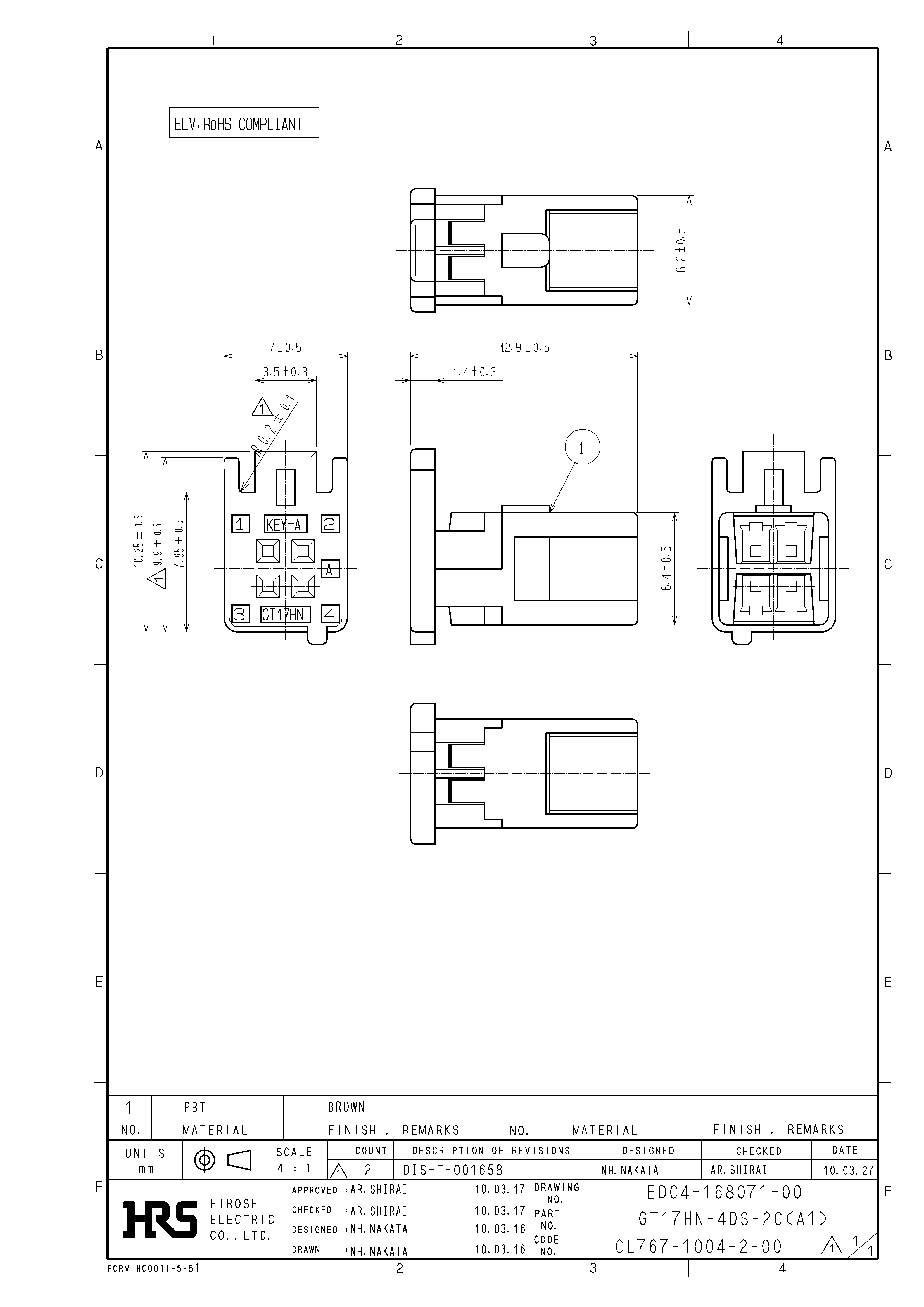 HRS GT17HN-4DS-2C(A1) for sale