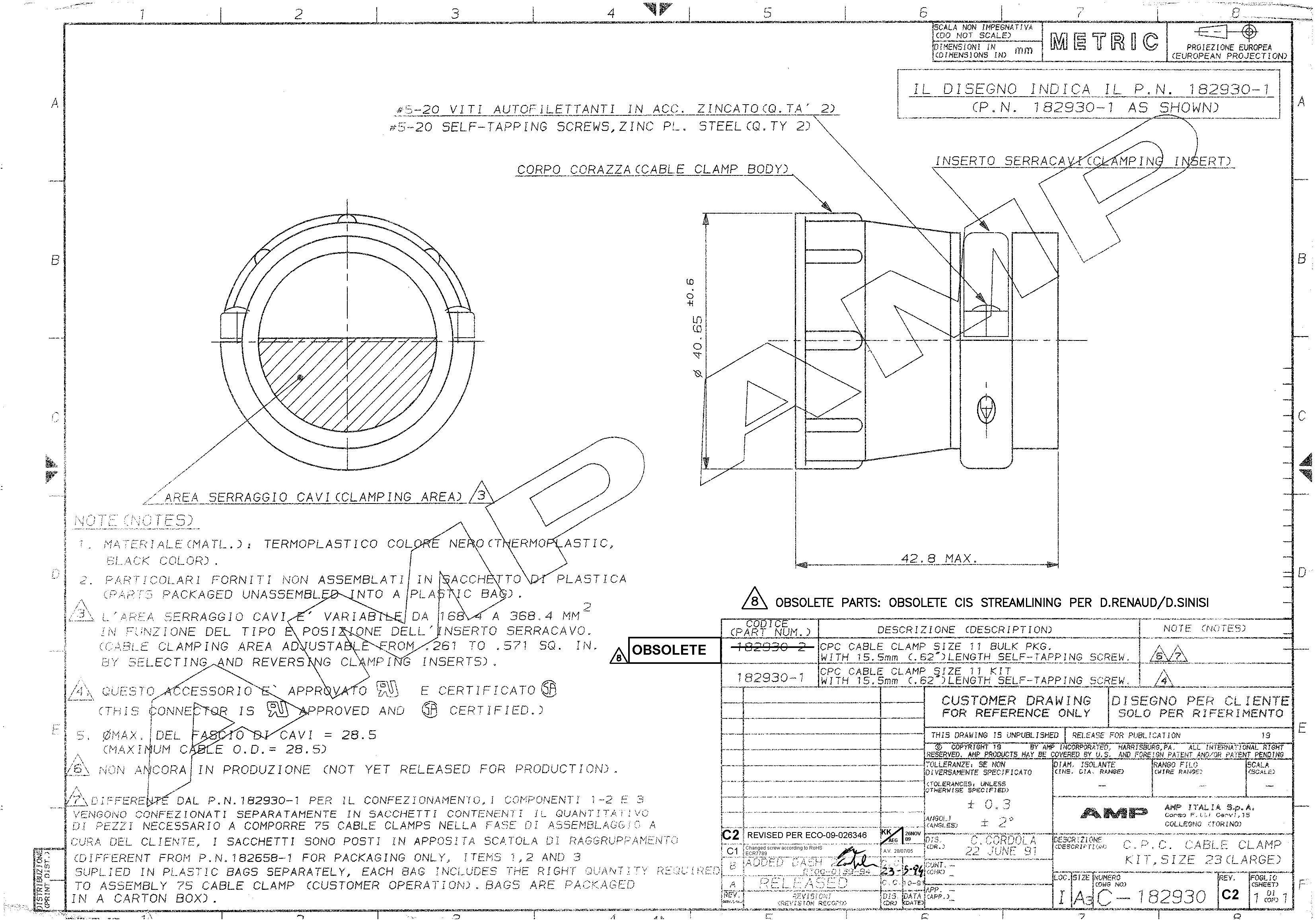TE Connectivity 182930-1 for sale