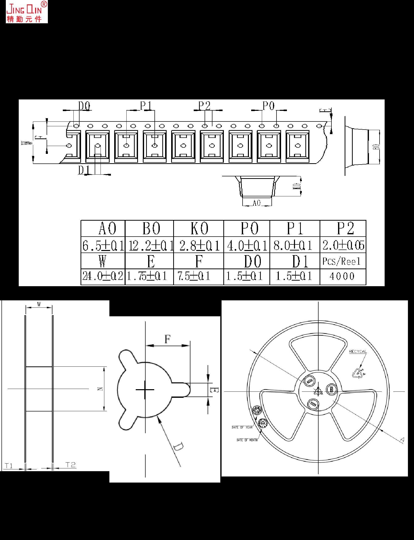 Jingqin SMD2Y1X1Y5V222M500VAC for sale