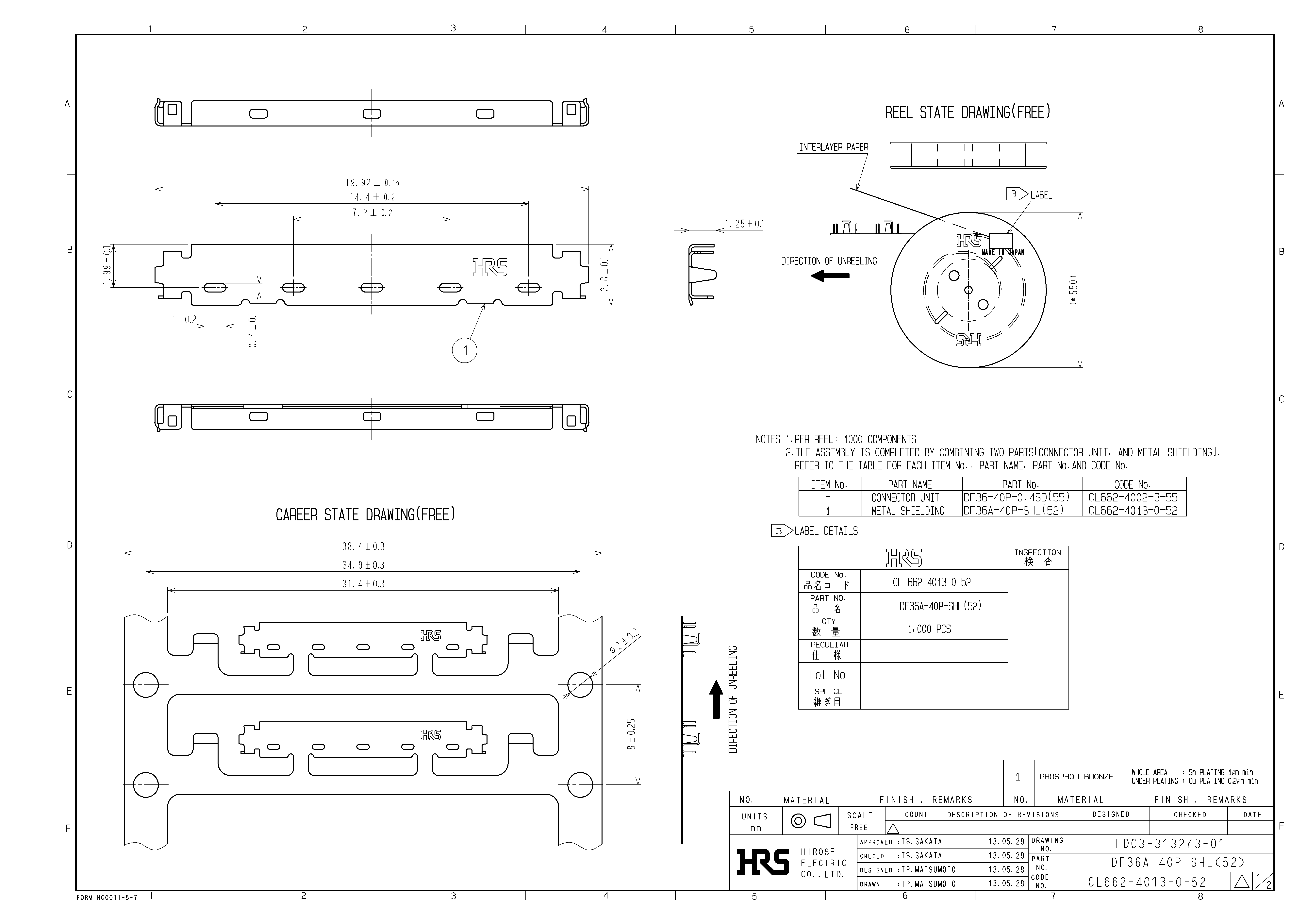 HRS DF36A-40P-SHL(52) for sale
