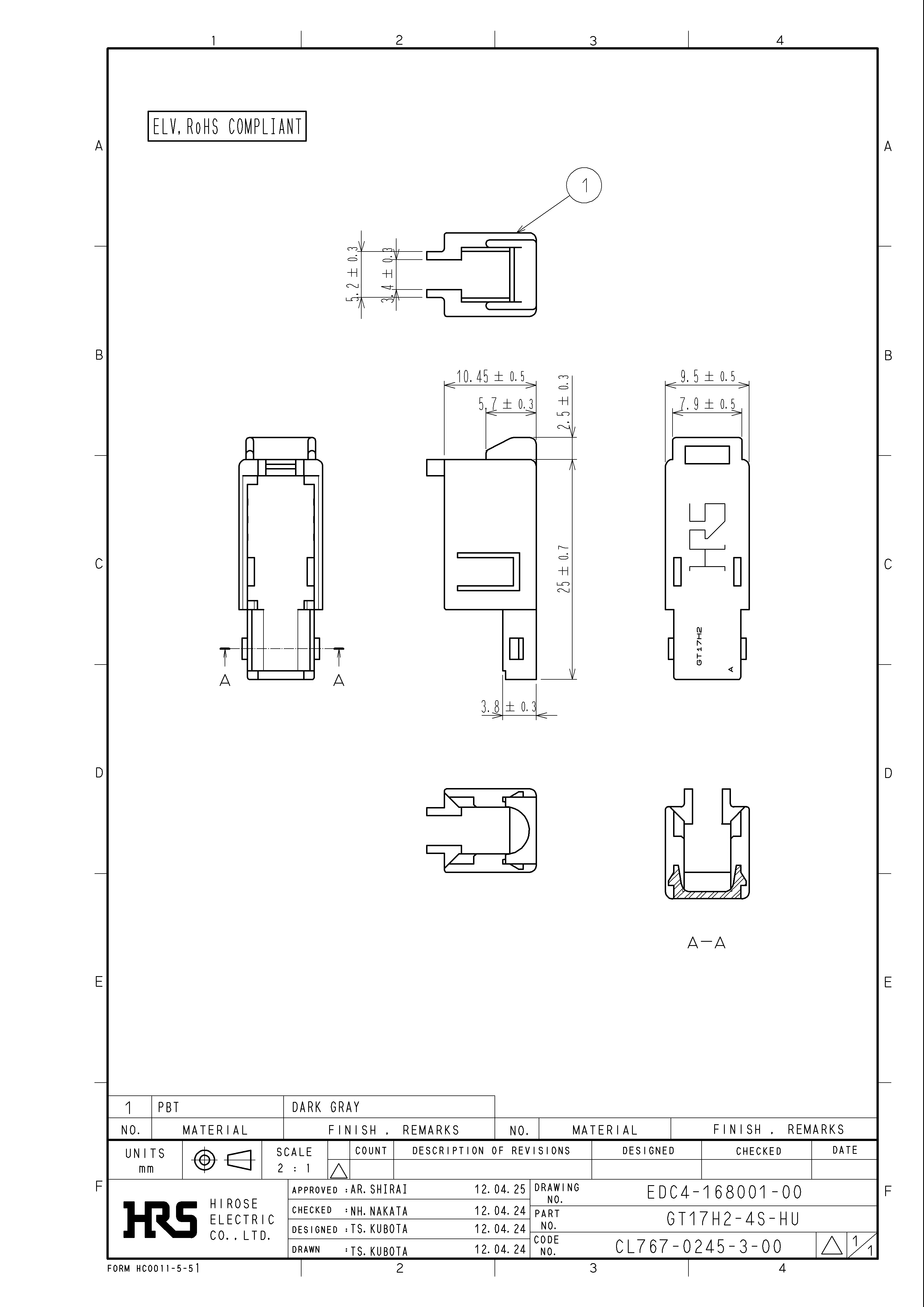HRS GT17H2-4S-HU for sale