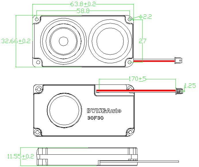 XHXDZ 6433BOX-4Ω3W-2P1.25 for sale