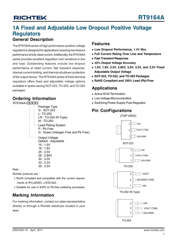 RICHTEK RT9164AGG index 1