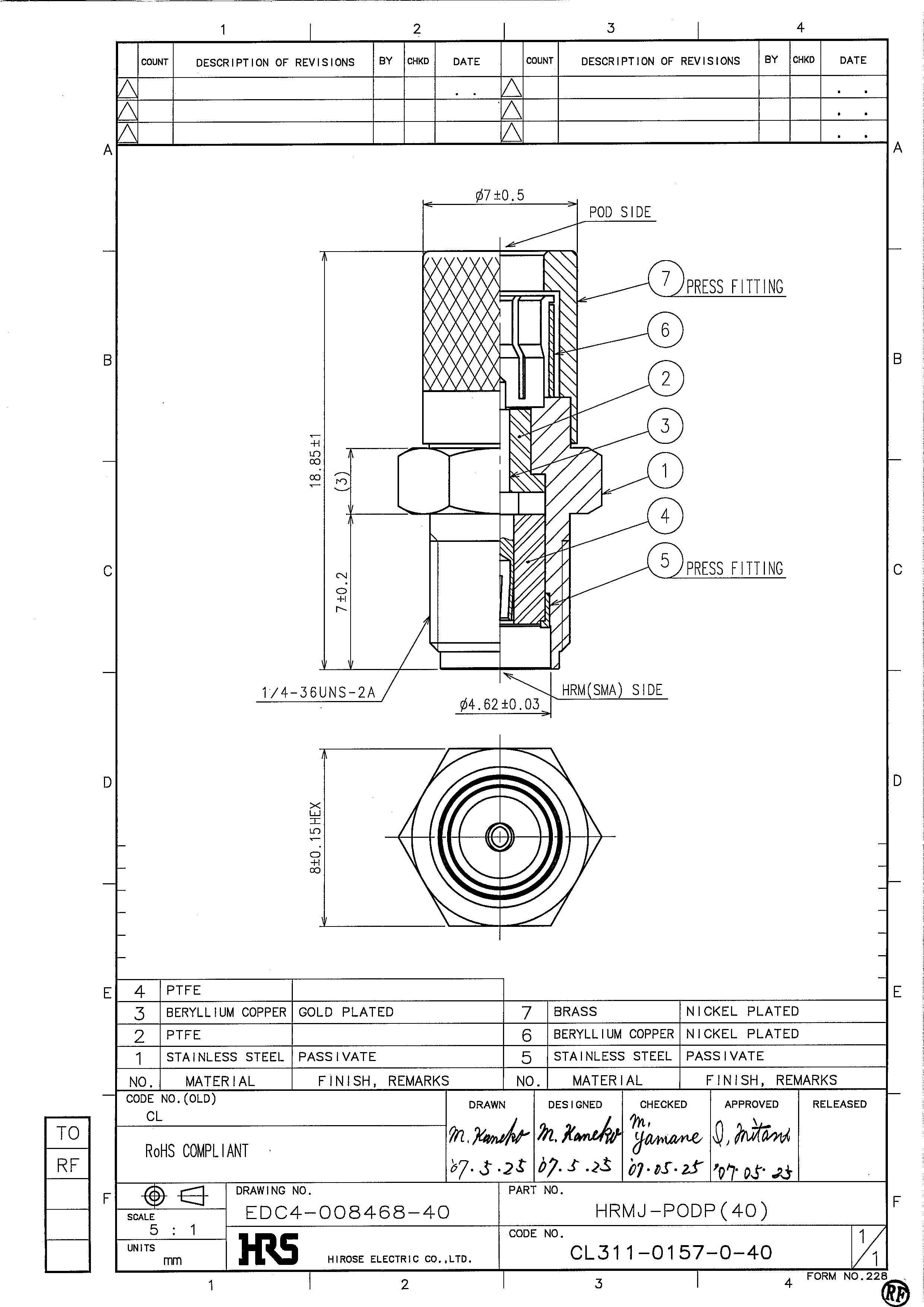 HRS HRMJ-PODP(40) for sale
