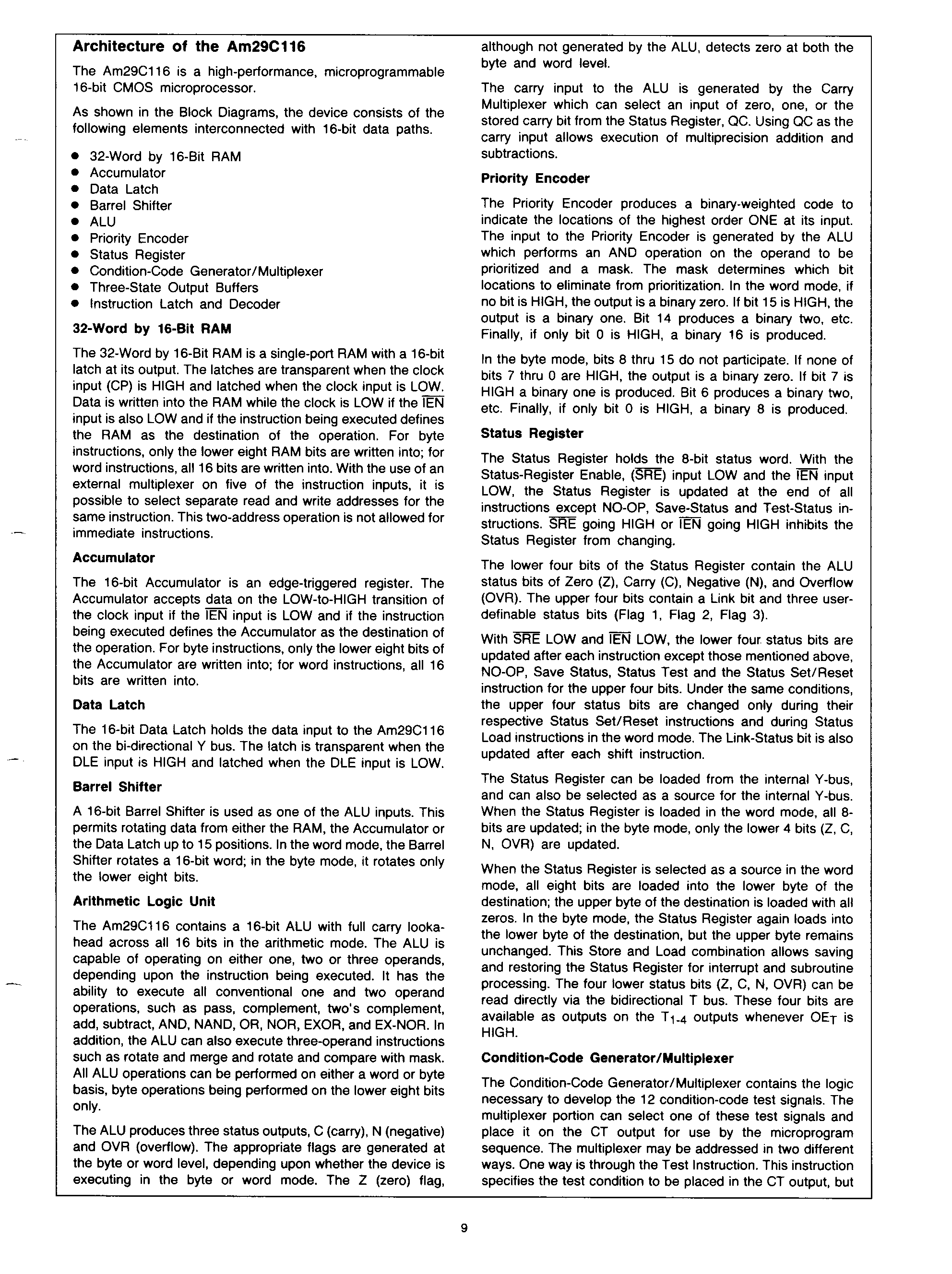 AMD AM29C116PI for sale