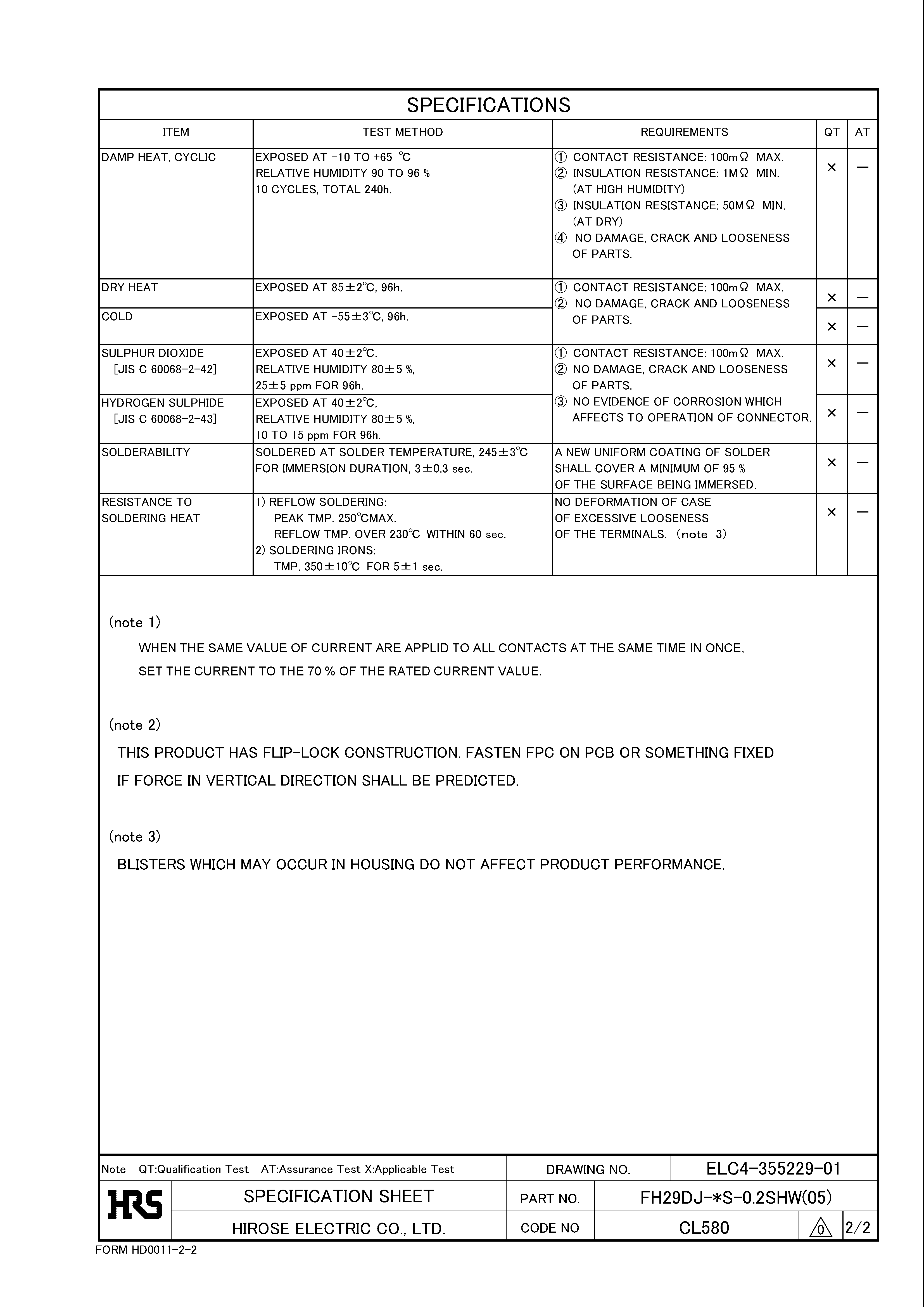 HRS FH29DJ-80S-0.2SHW(05) for sale
