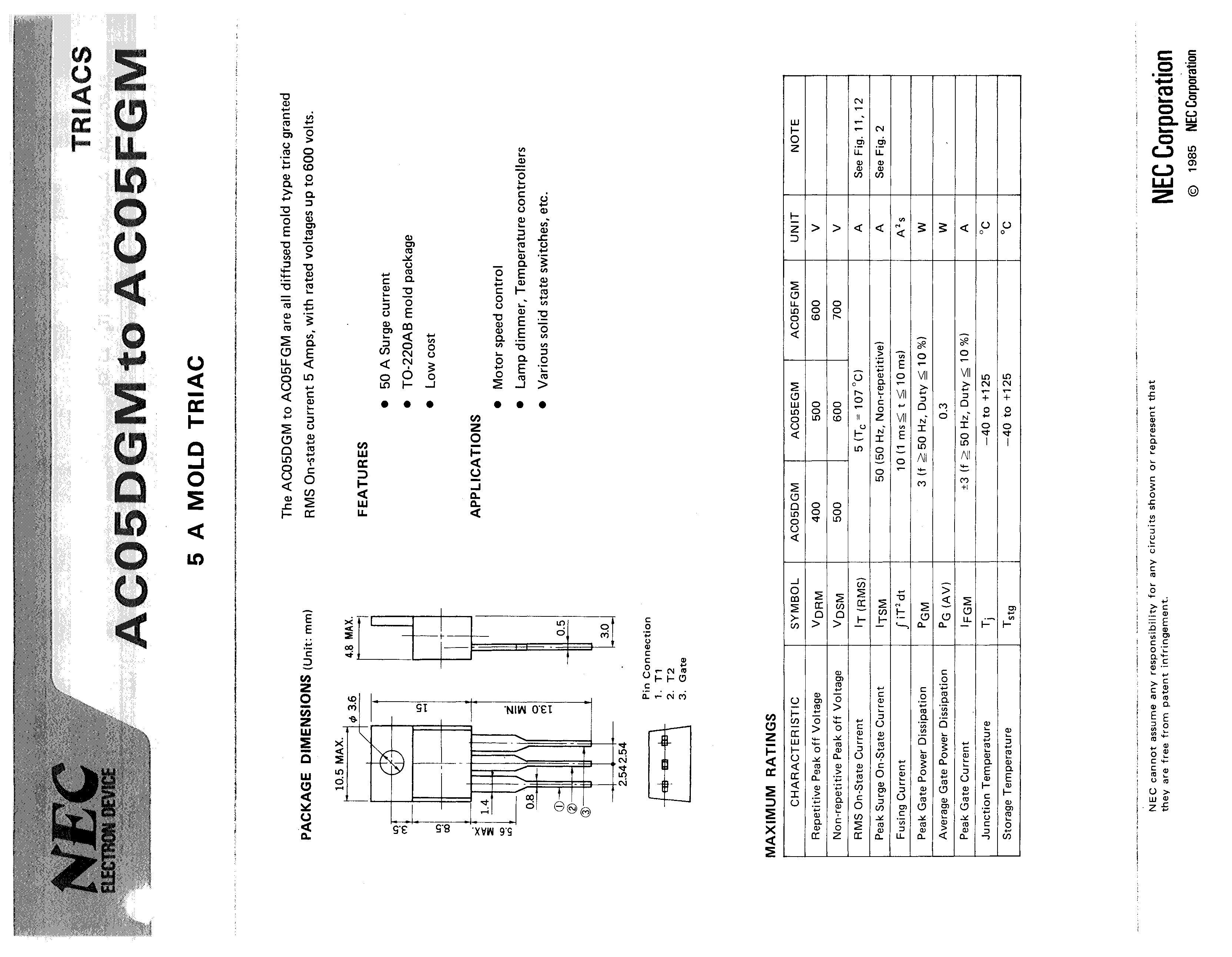 RENESAS AC05DGM-AZ for sale