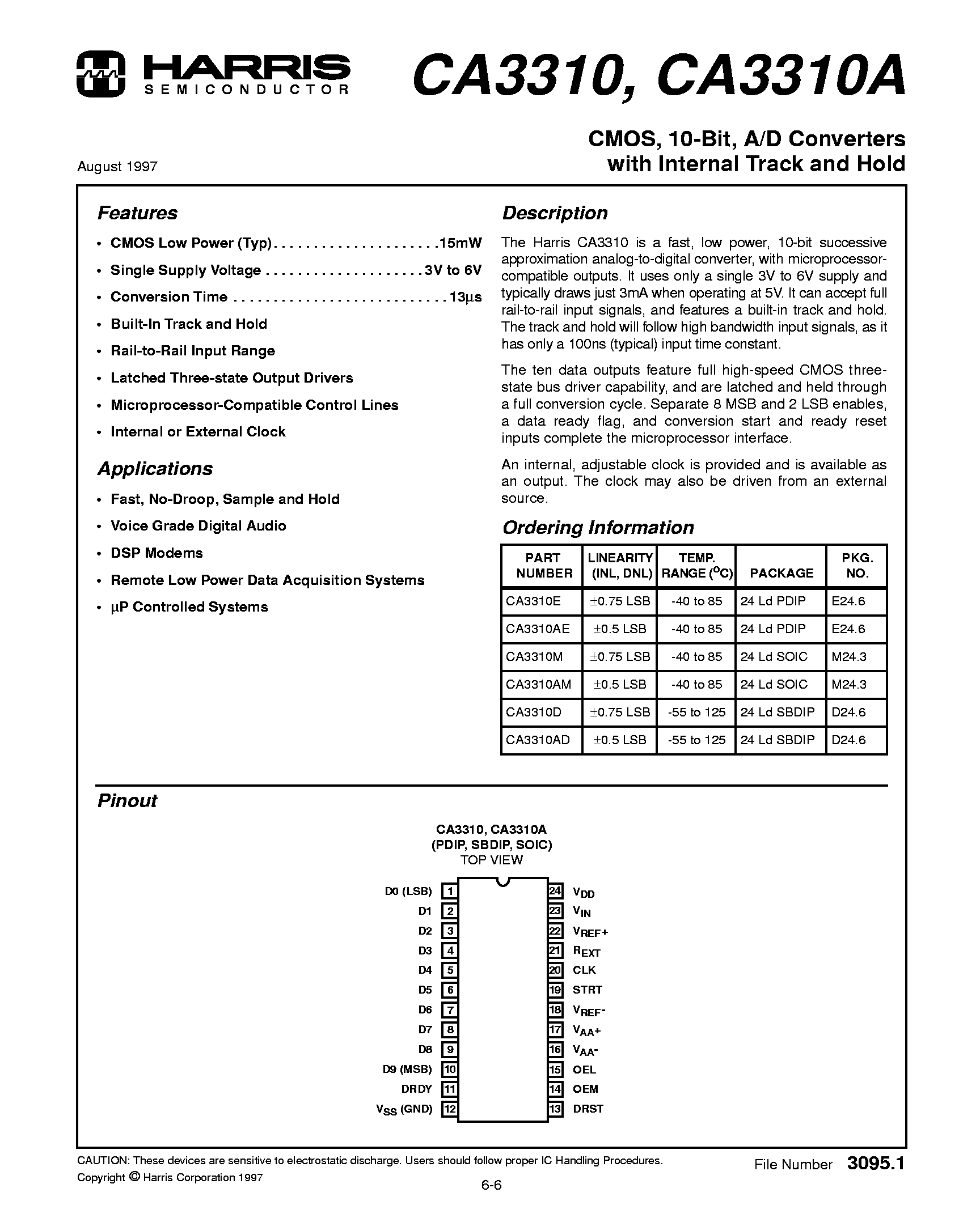 Rochester Electronics CA3310M for sale