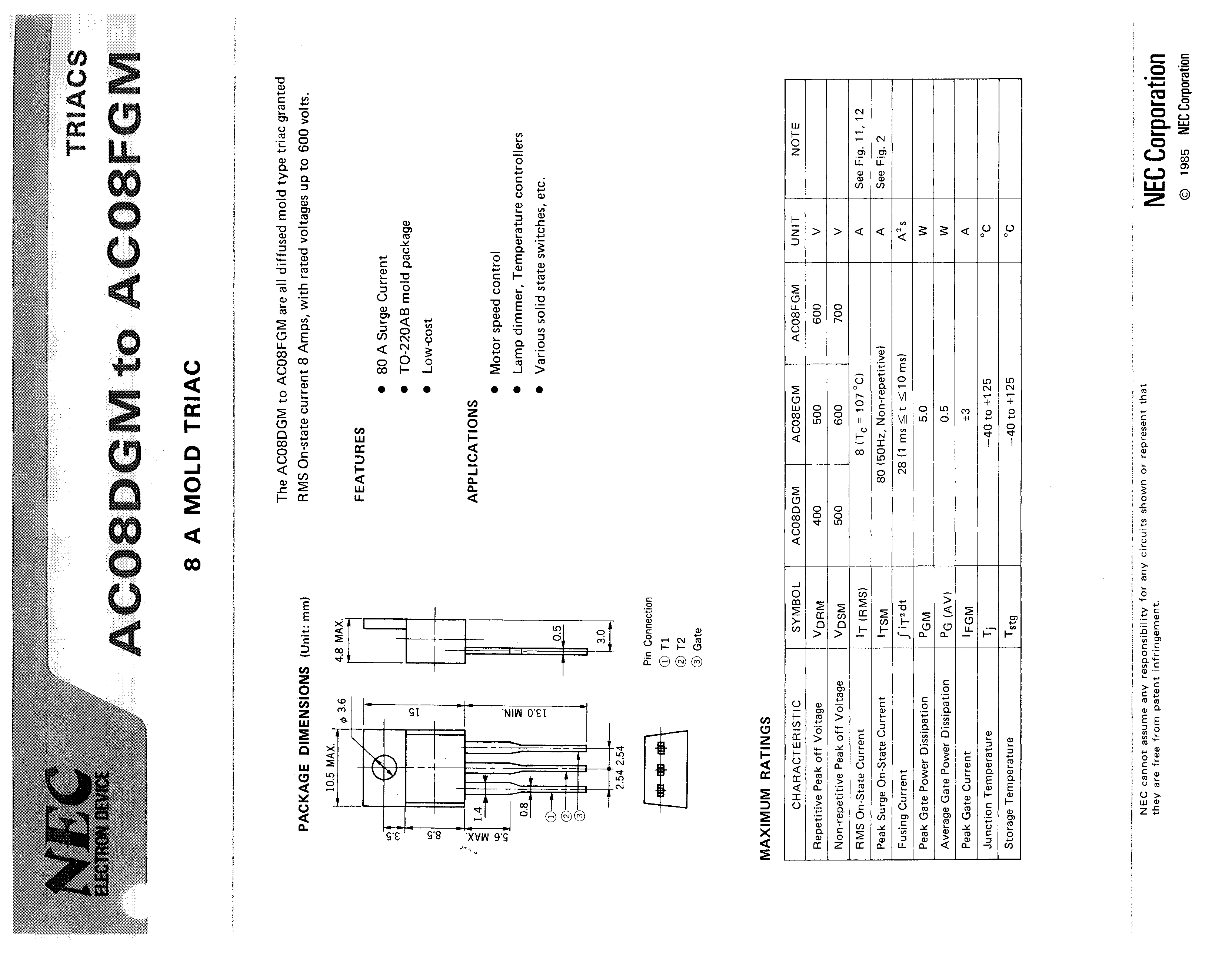 RENESAS AC08DGM(YC)-AZ for sale