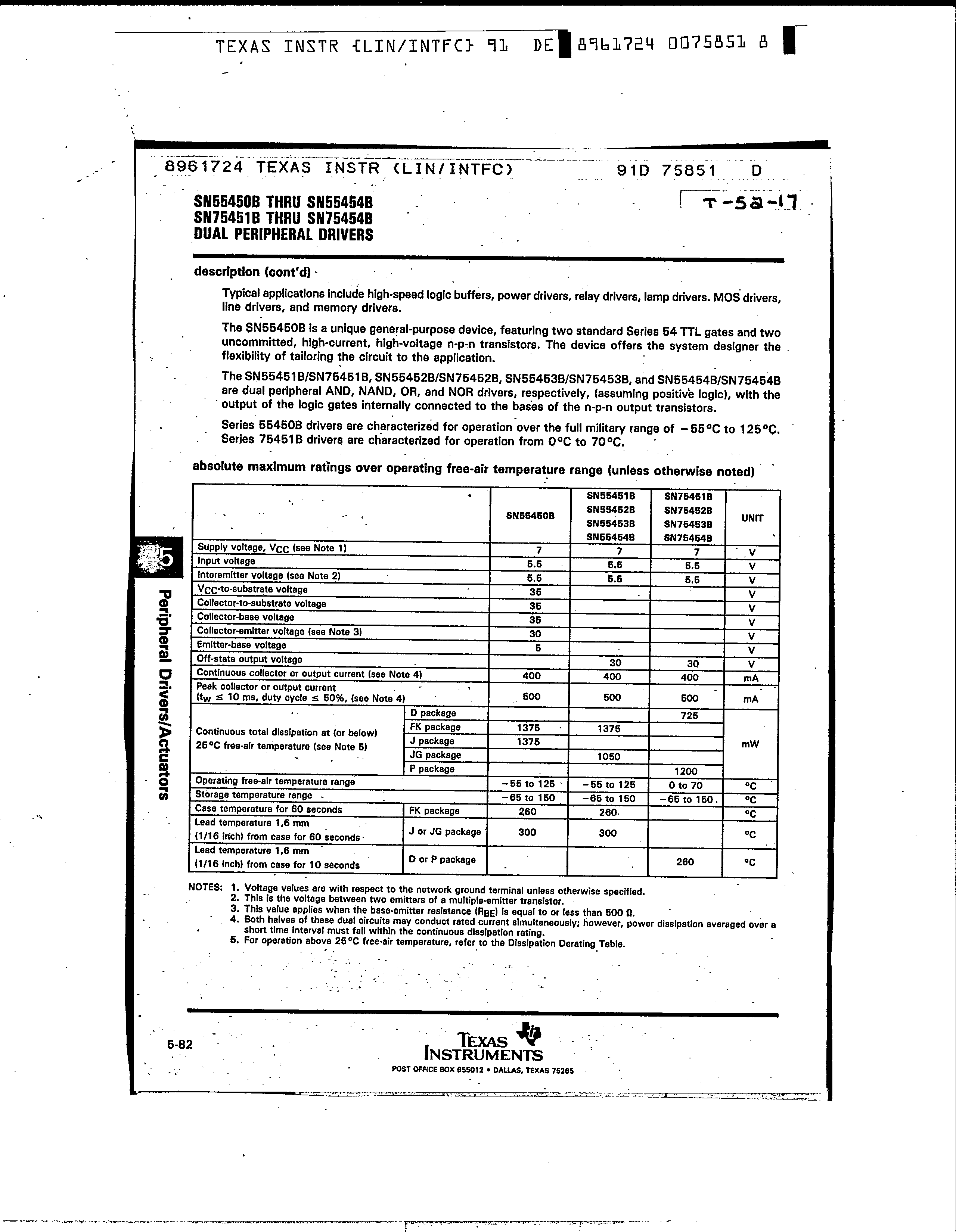 Rochester Electronics SN55450BJ for sale