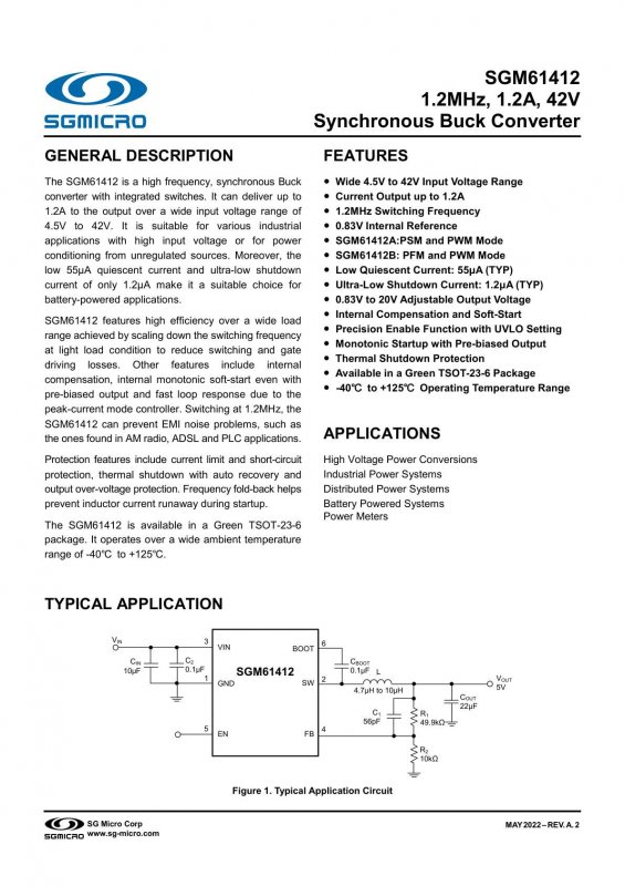 SGMICRO SGM61412AXTN6G/TR index 1