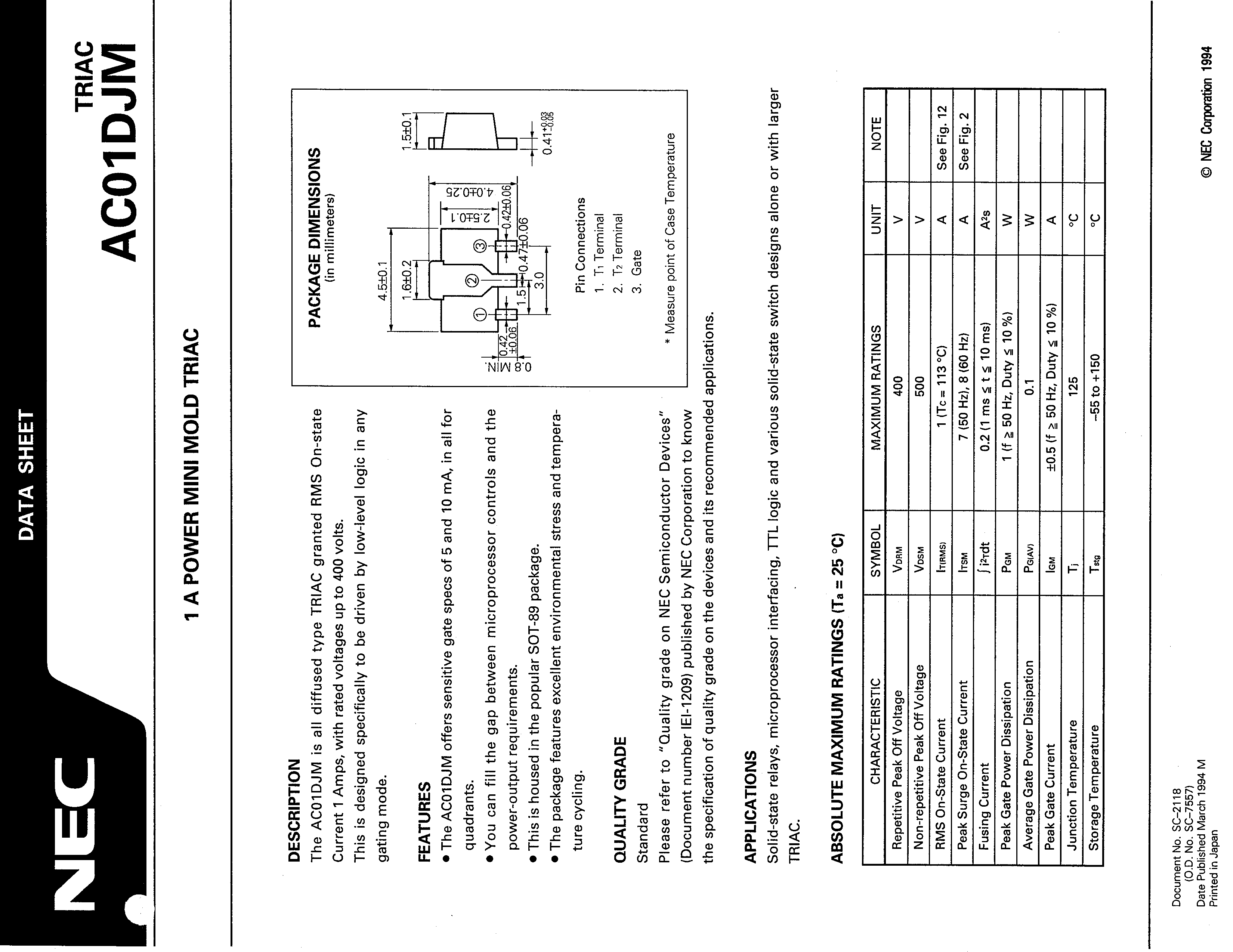 RENESAS AC01DJM-AZ for sale
