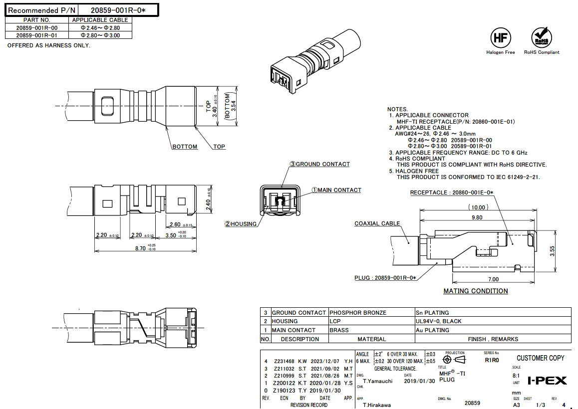 I-PEX 20860-001E-01 for sale