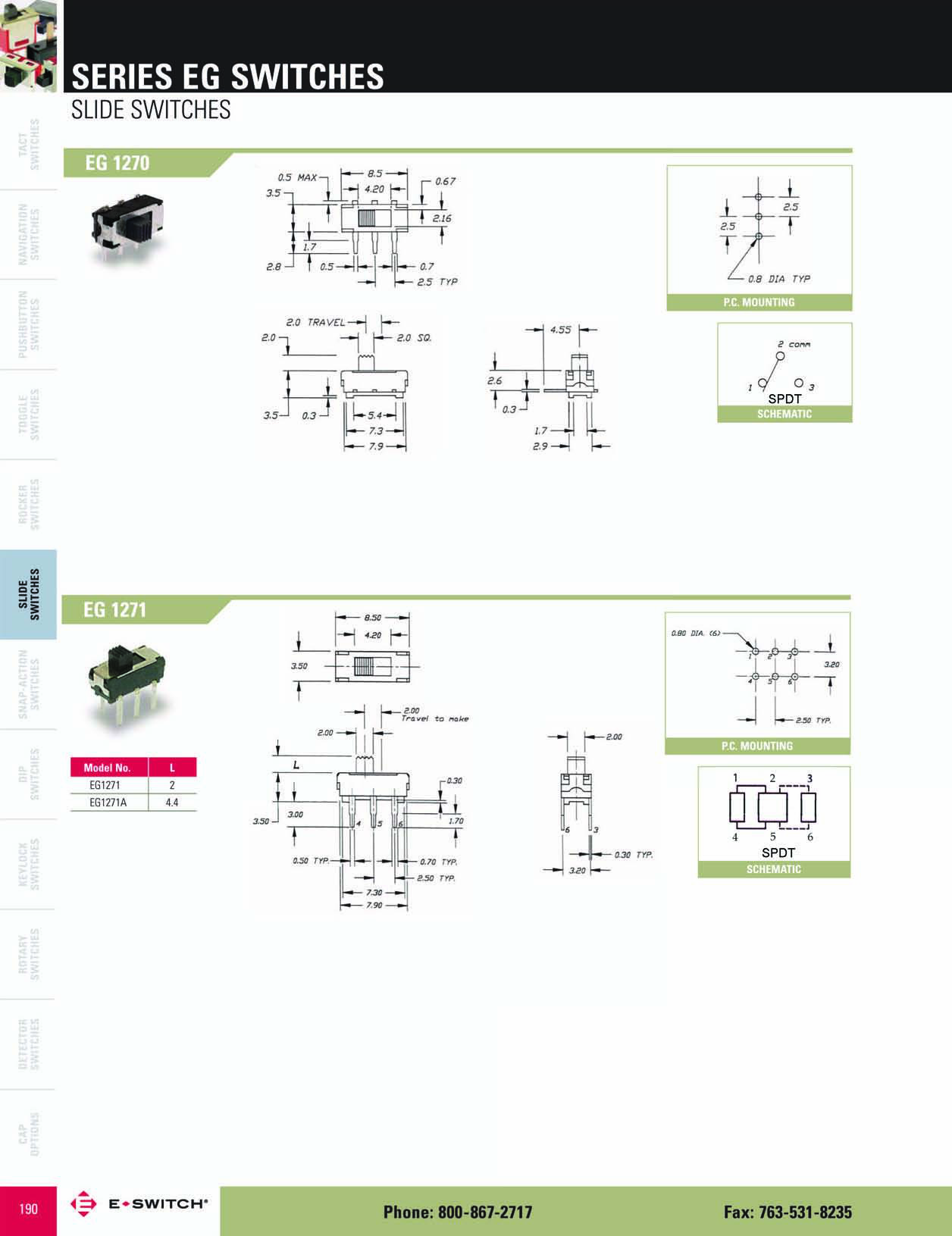 E-Switch EG1260CNR for sale