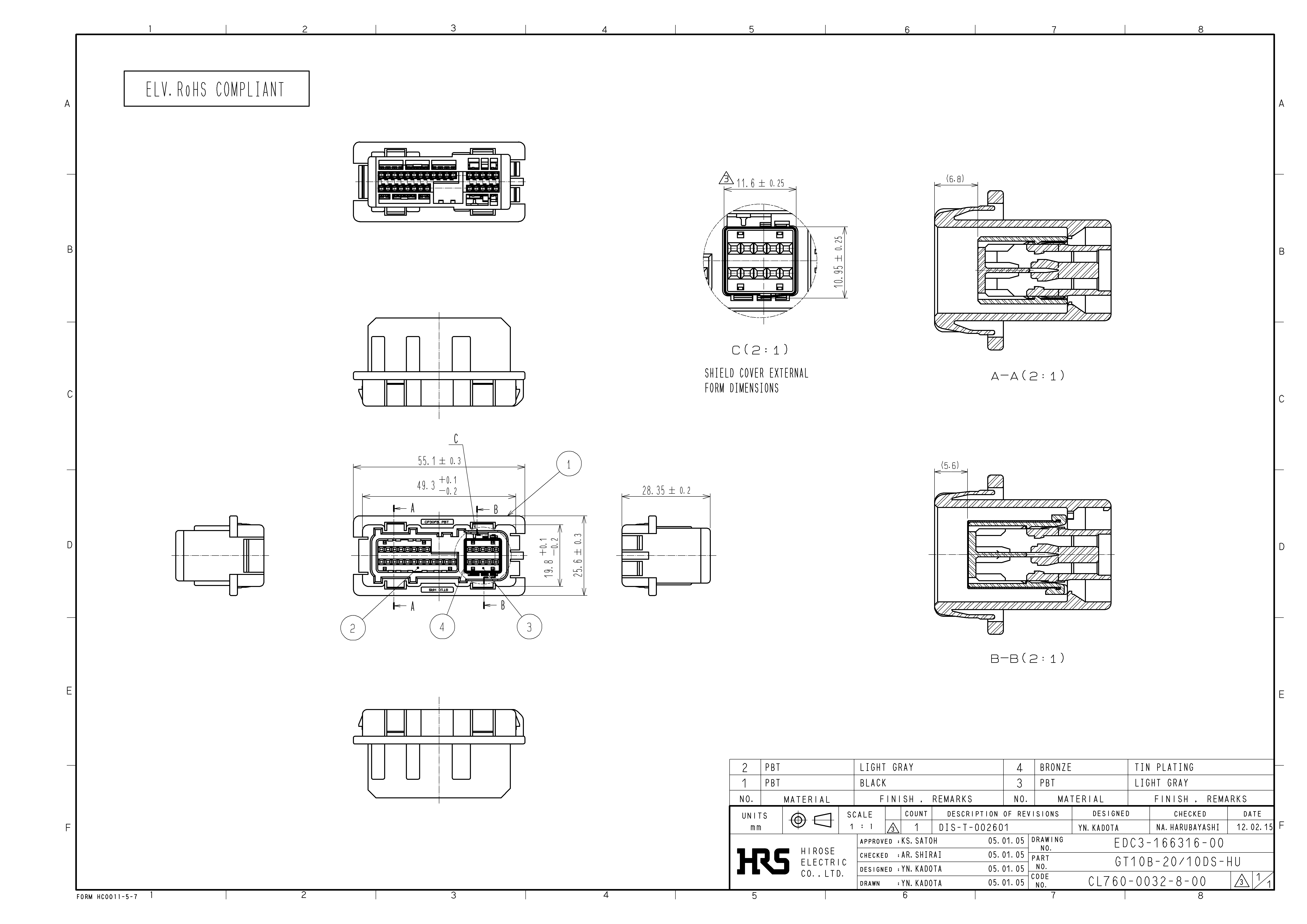 HRS GT10B-20/10DS-HU for sale