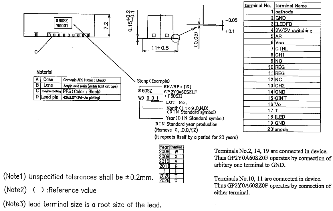 SHARP GP2Y0A60SZLF for sale