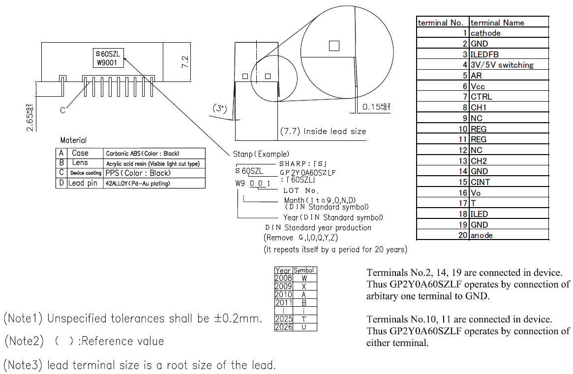 SHARP GP2Y0A60SZLF for sale