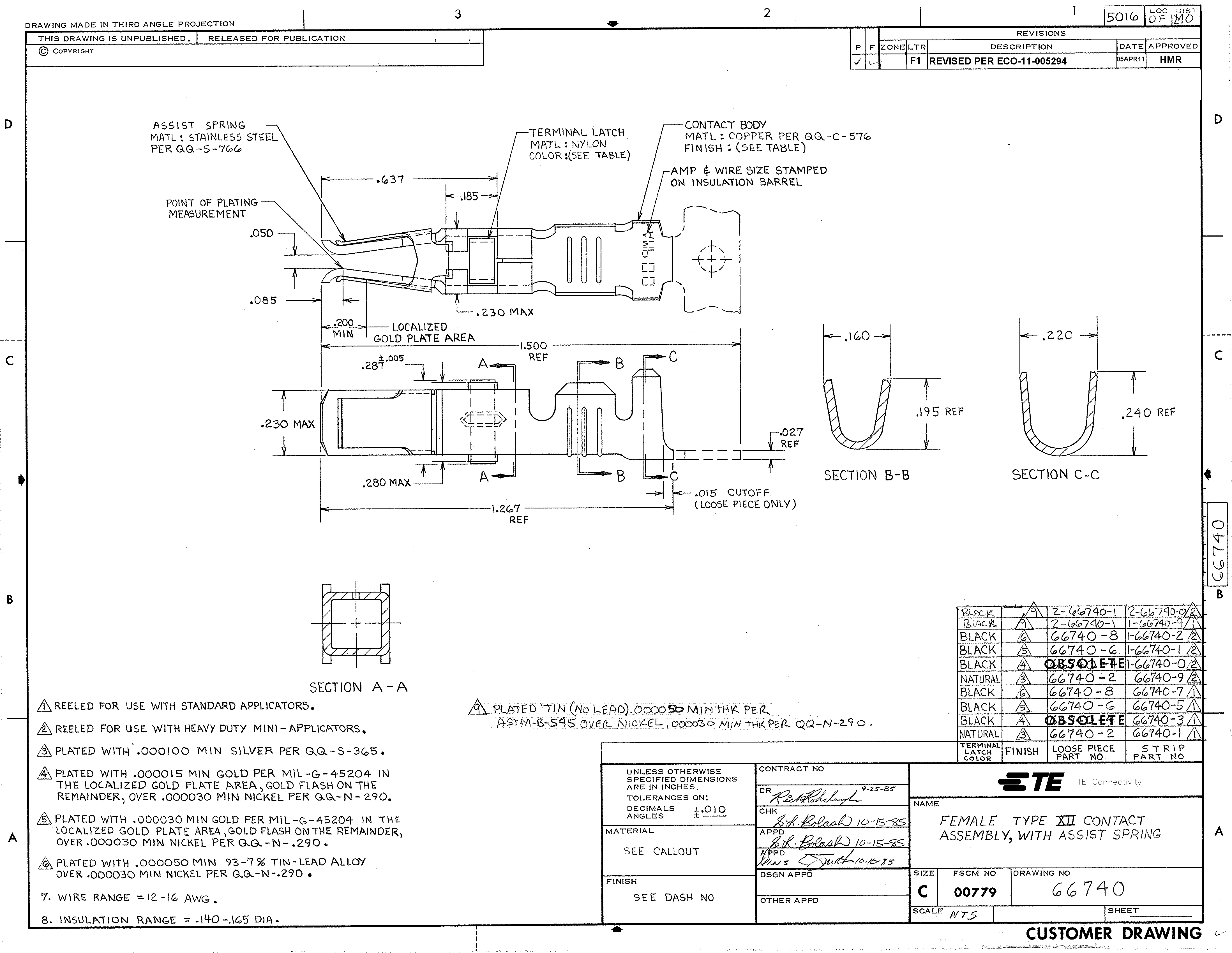 TE Connectivity 2-66740-1 for sale