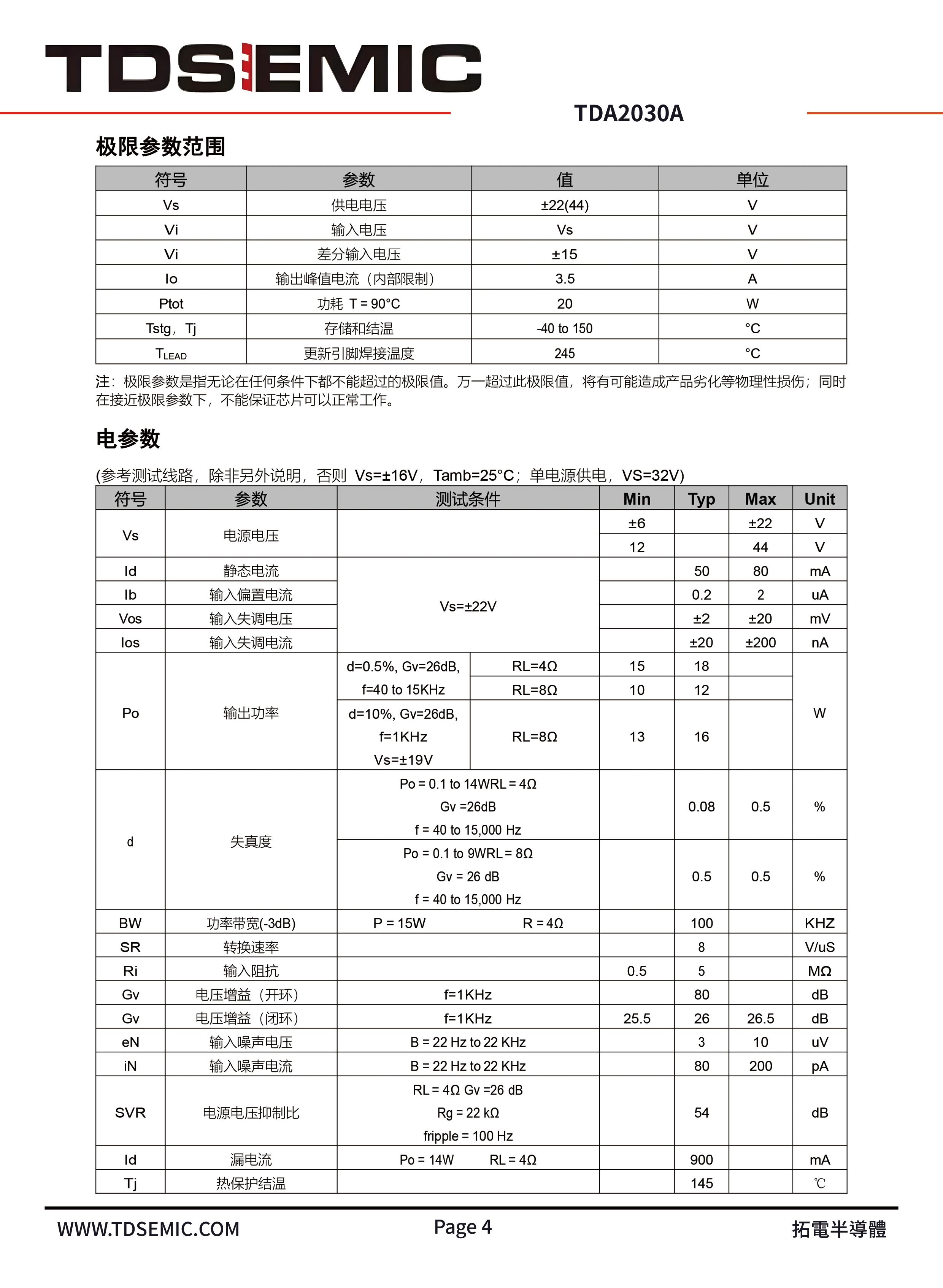 TDSEMIC TDA2030A-TD for sale