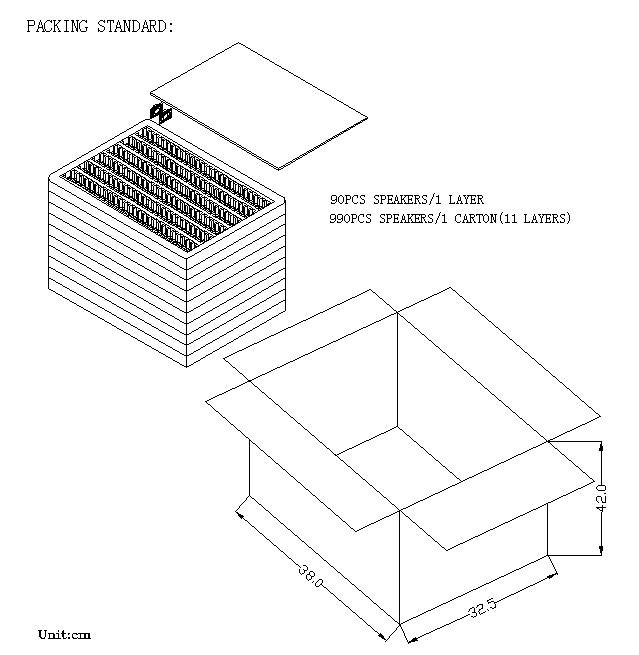 XHXDZ 3818BOXCF-8Ω1W-2P1.25 for sale