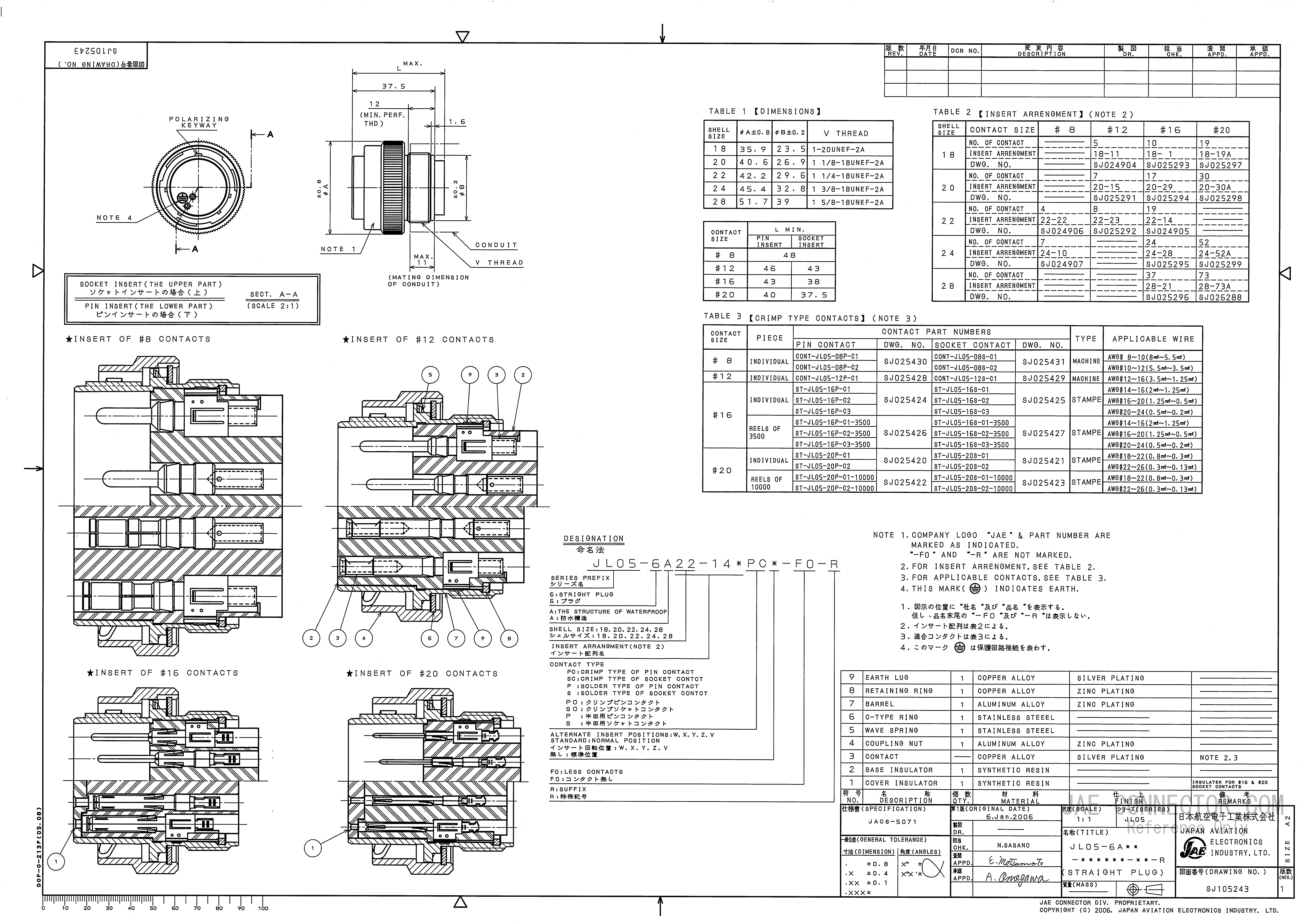 JAE Electronics JL05-6A24-10SC-F0-R for sale