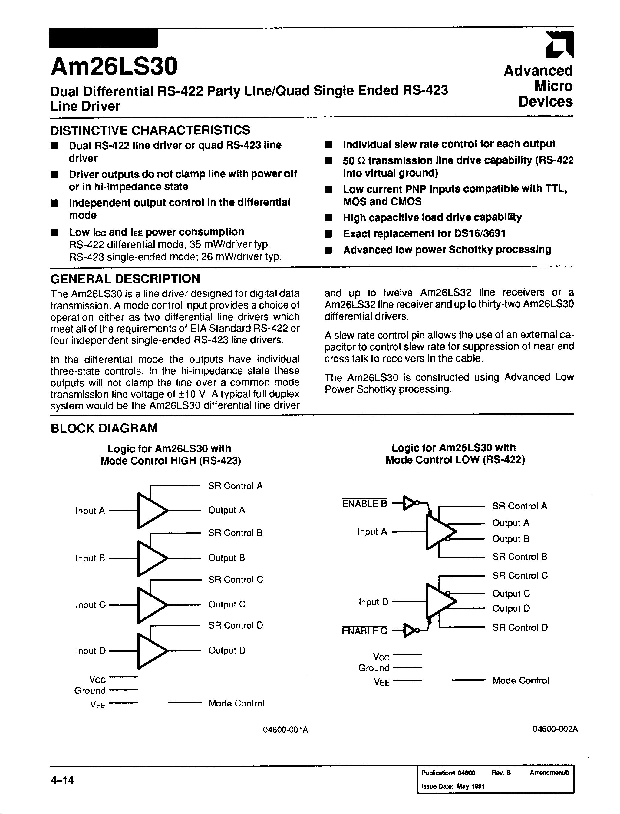 AMD AM26LS30JC for sale