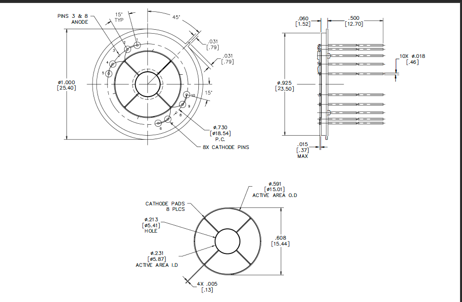 Opto Diode Corp AXUVPS7 for sale