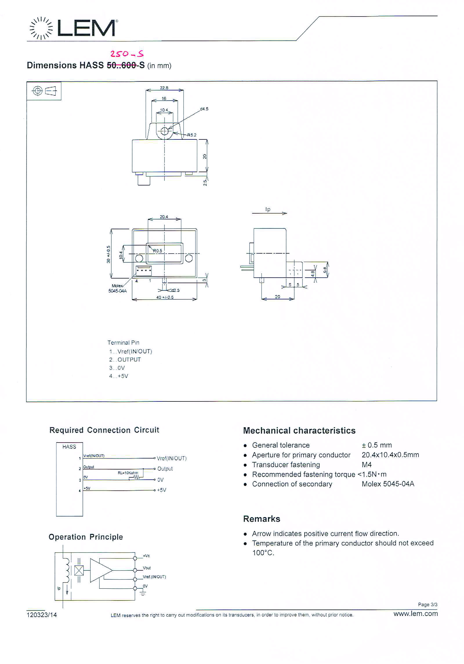 LEM HASS 600-S for sale