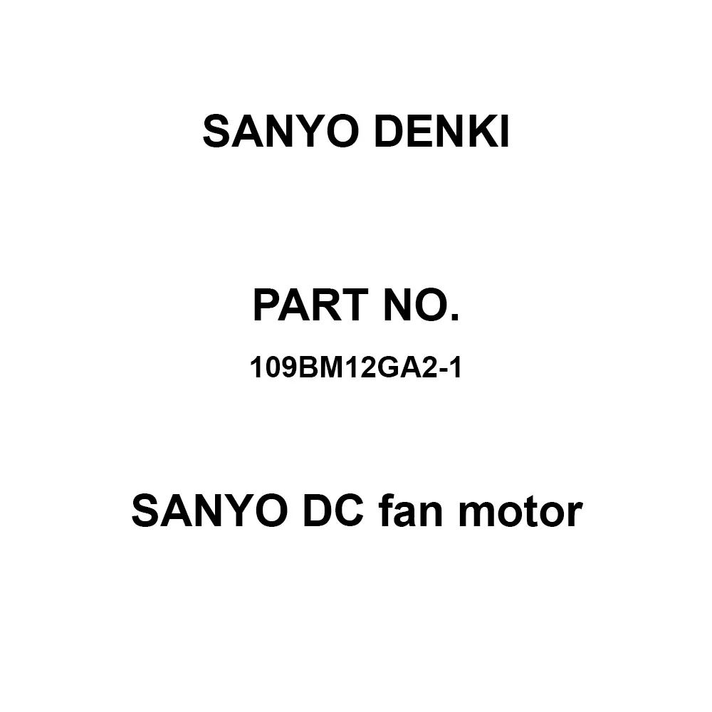 SANYO DENKI 109BM12GA2-1 for sale