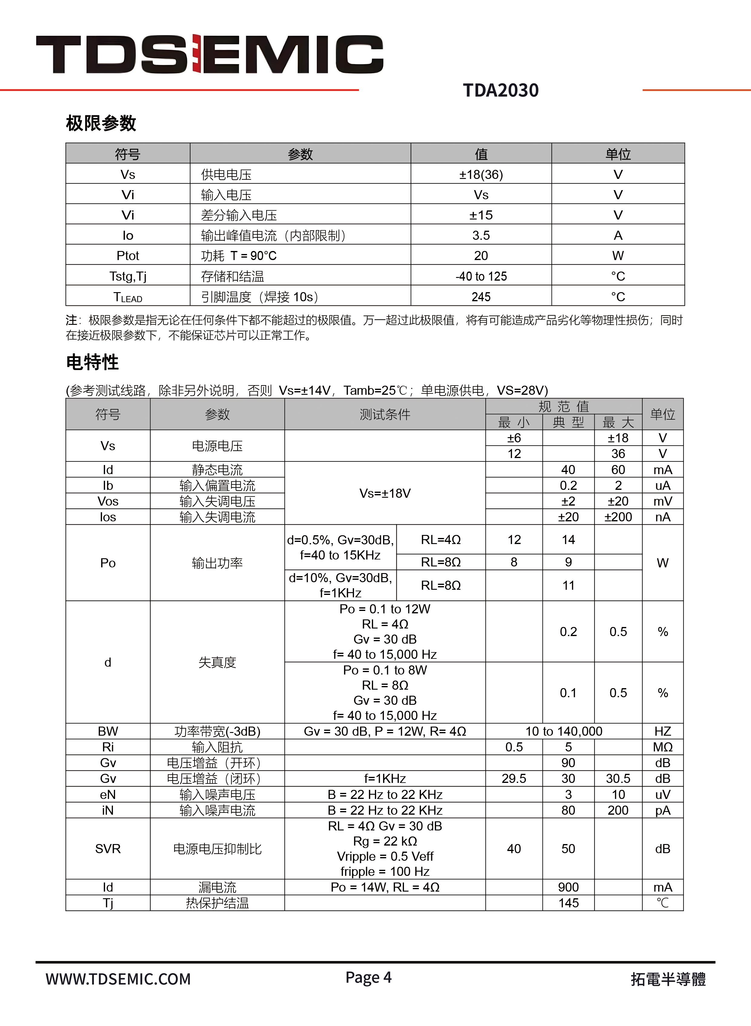 TDSEMIC TDA2030-TD for sale
