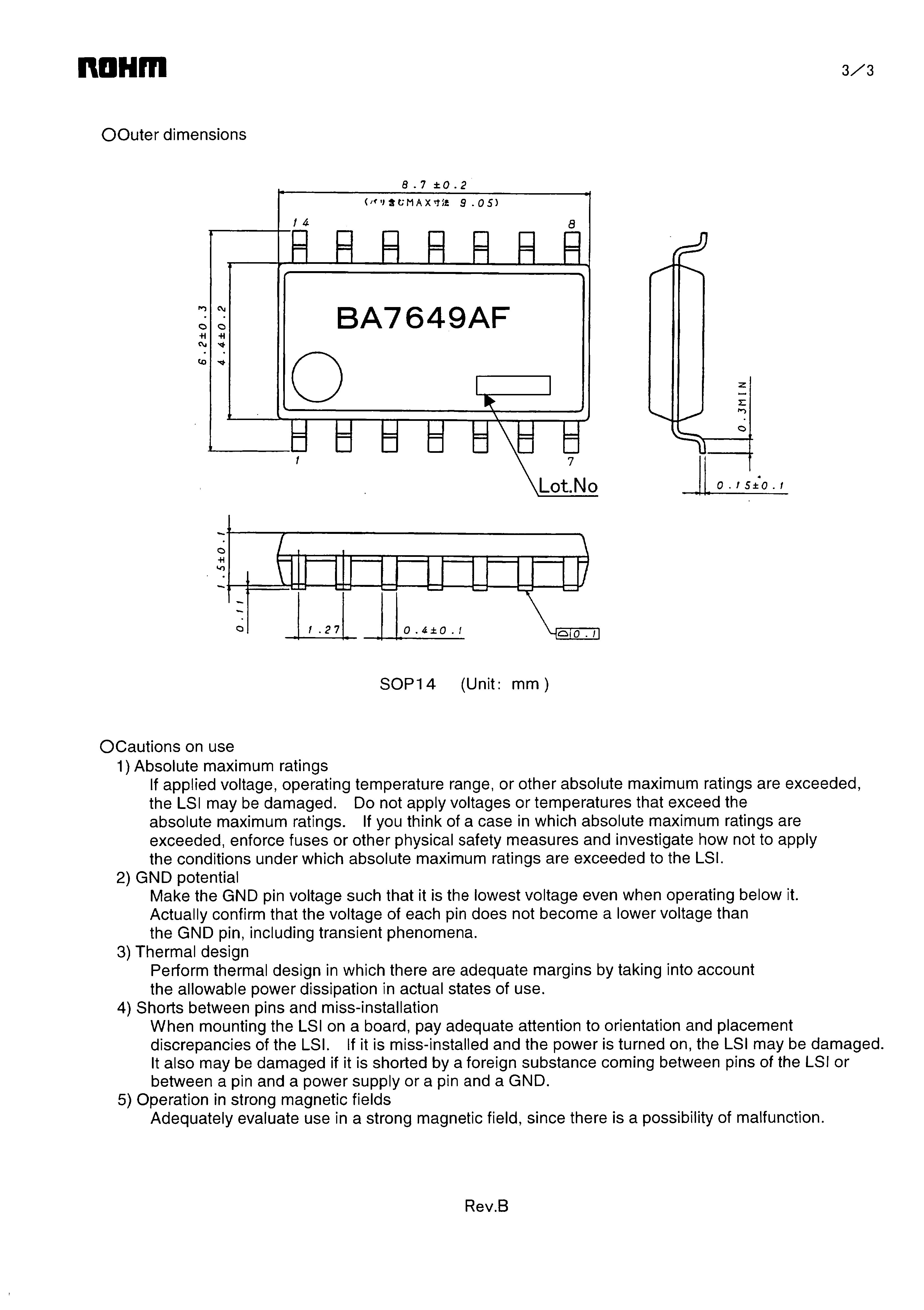 ROHM BA7649AF-E2 for sale