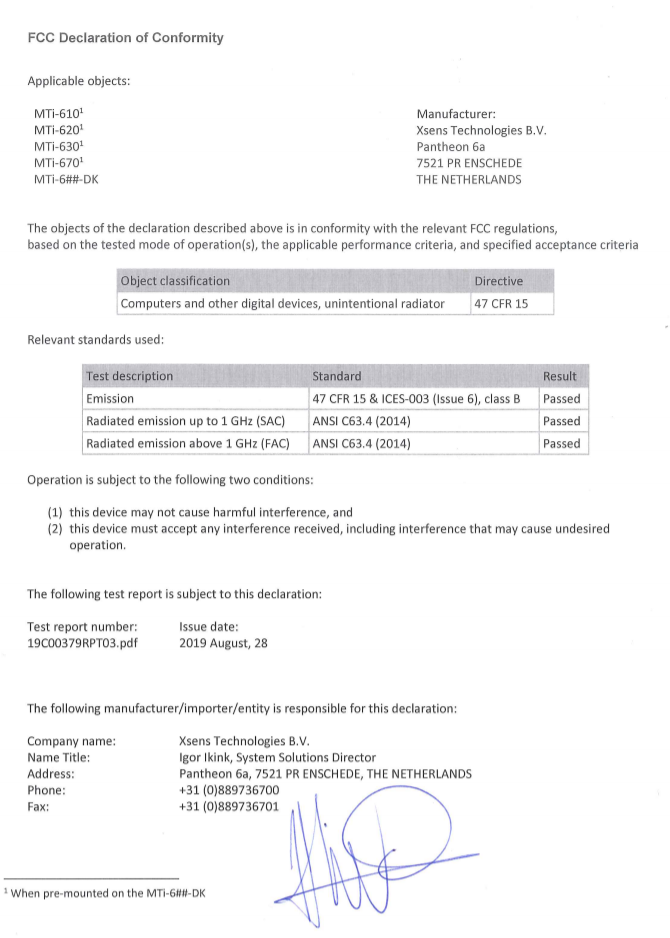 Xsens MTI-620R for sale