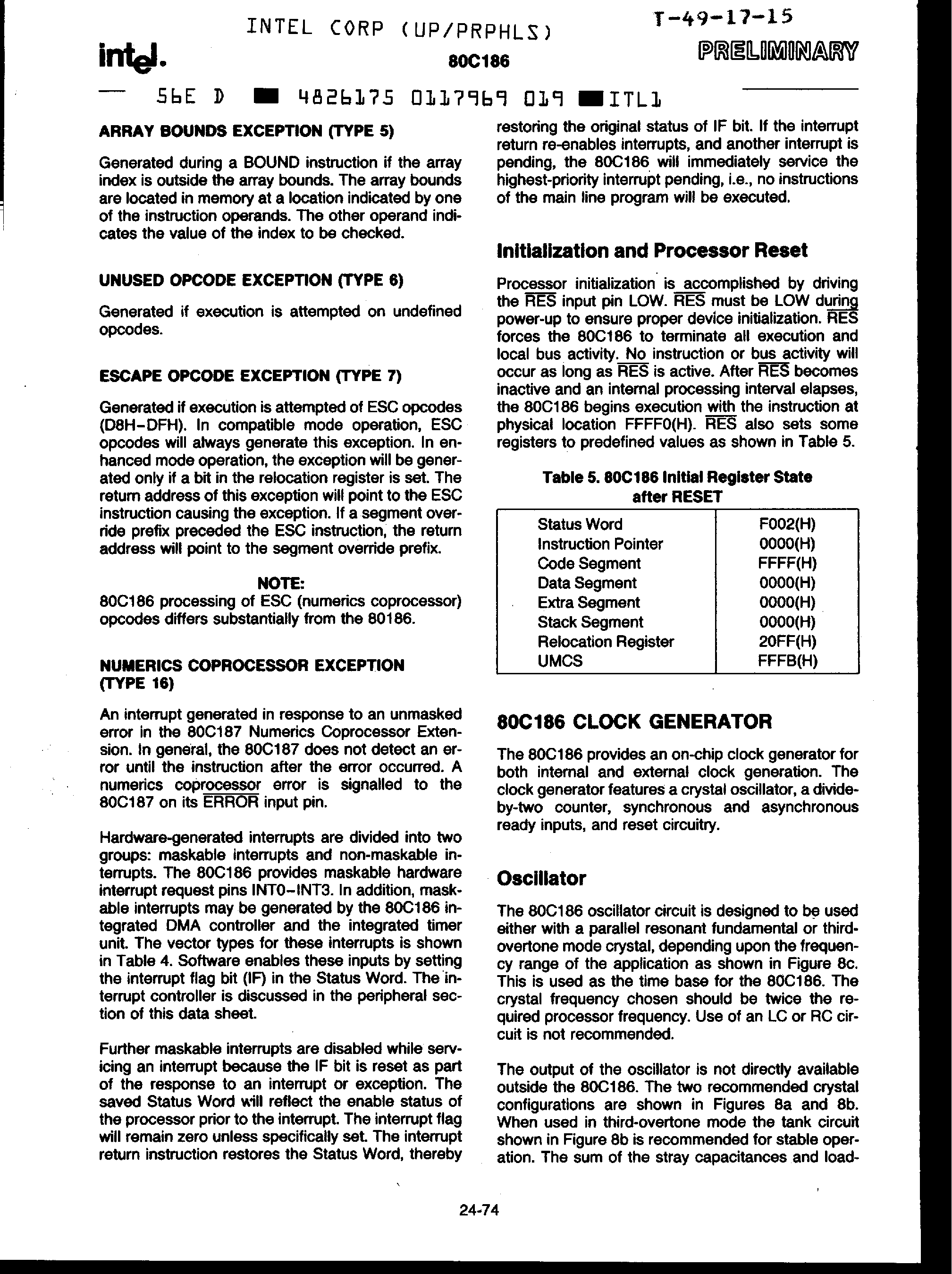 AMD N80C186-25 for sale