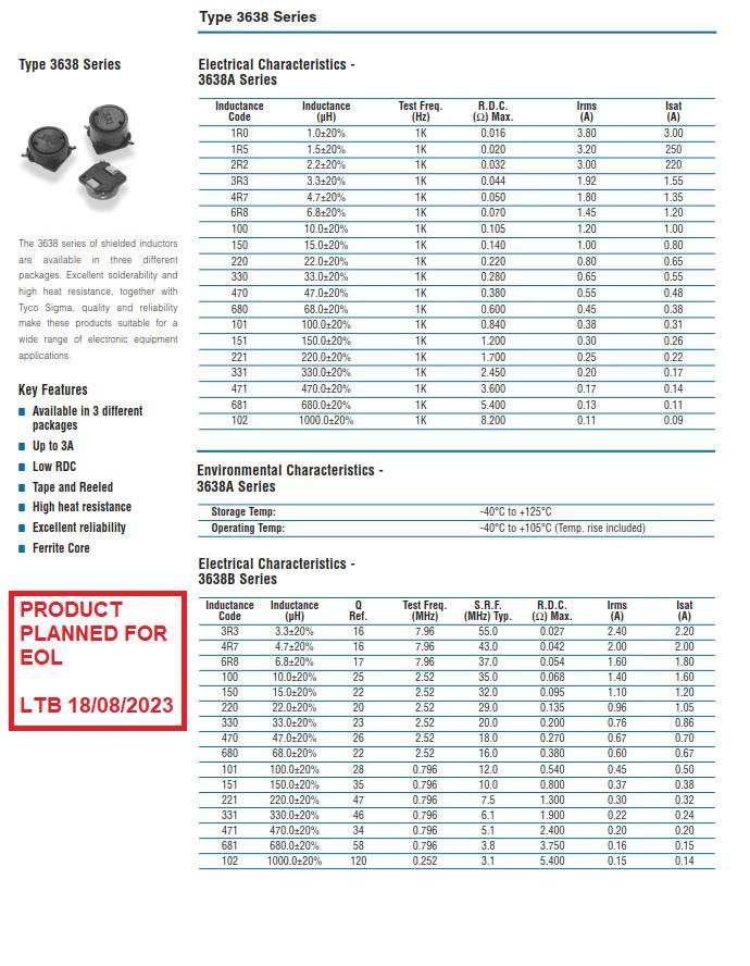 TE Connectivity 3638C331MT for sale